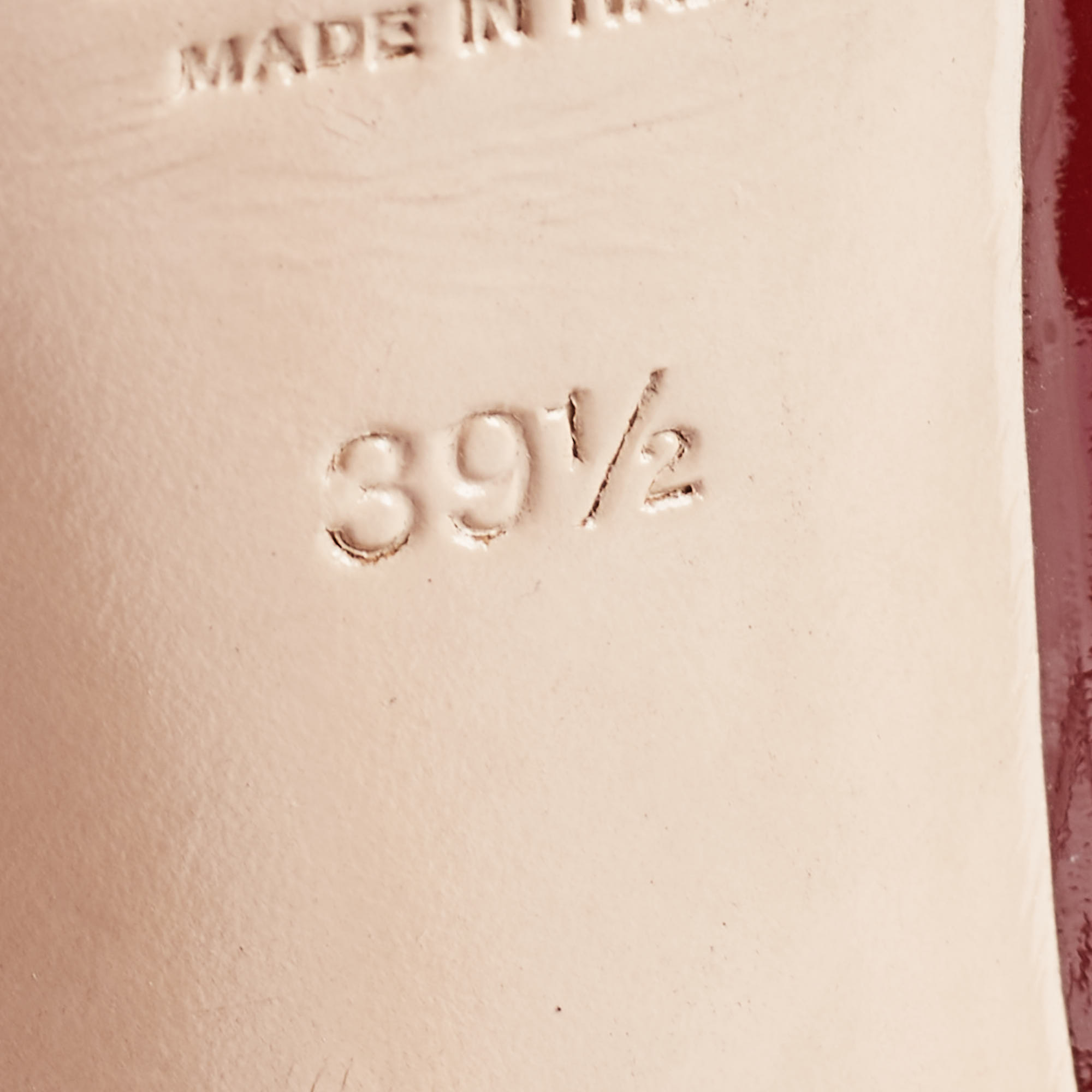 Miu Miu Burgundy Patent Leather Penny Loafer Platform Pumps Size 39.5