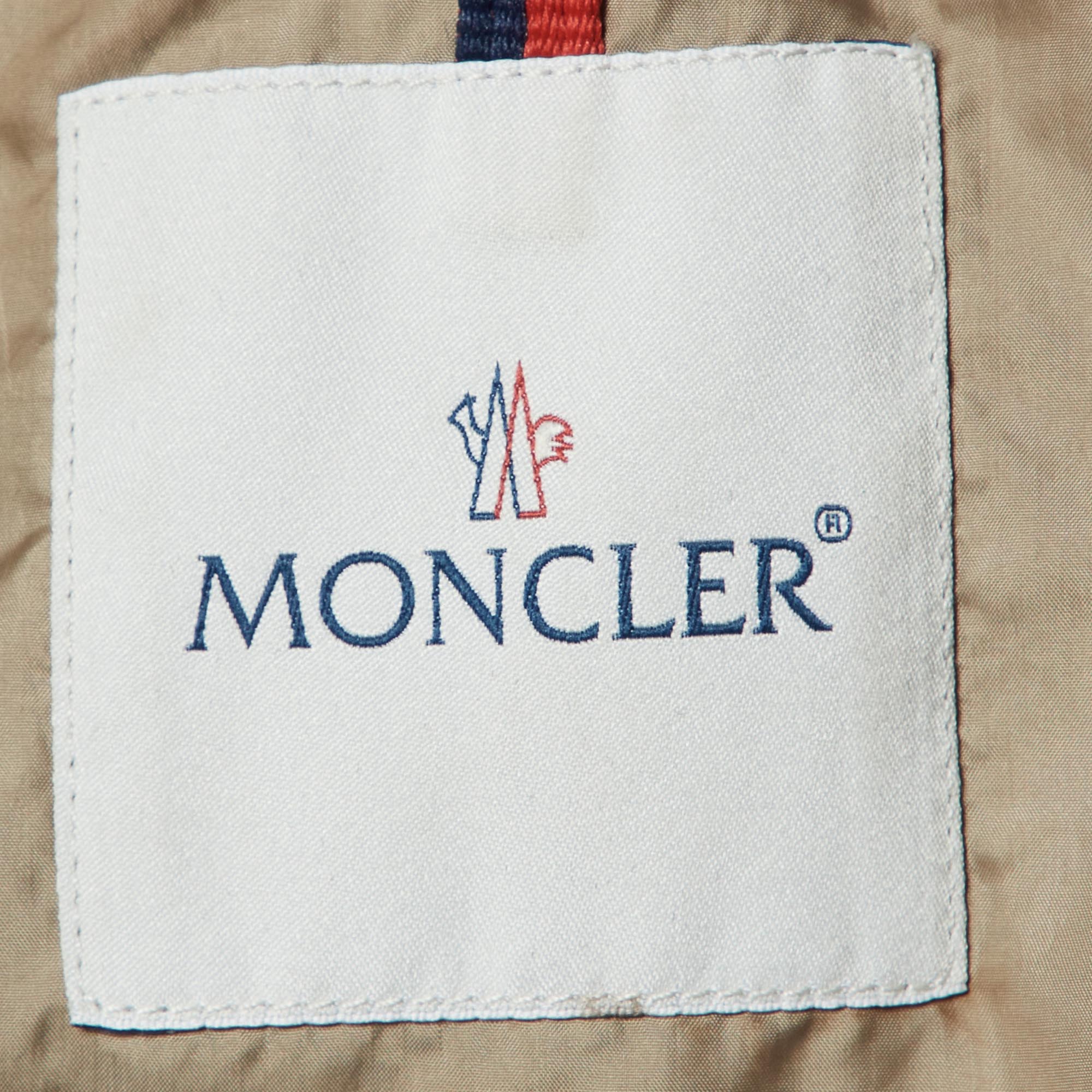 Moncler Brown Nylon Quilted Jacket L