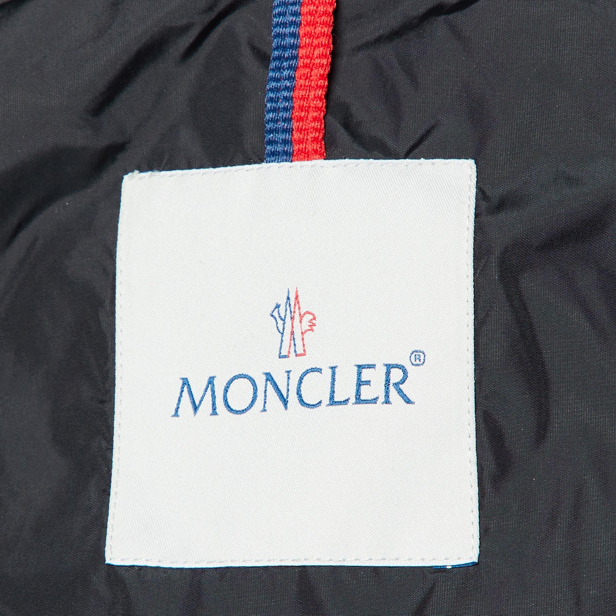 Moncler Black Nylon Detachable Hood Sanglier Giubbotto Down Jacket XS