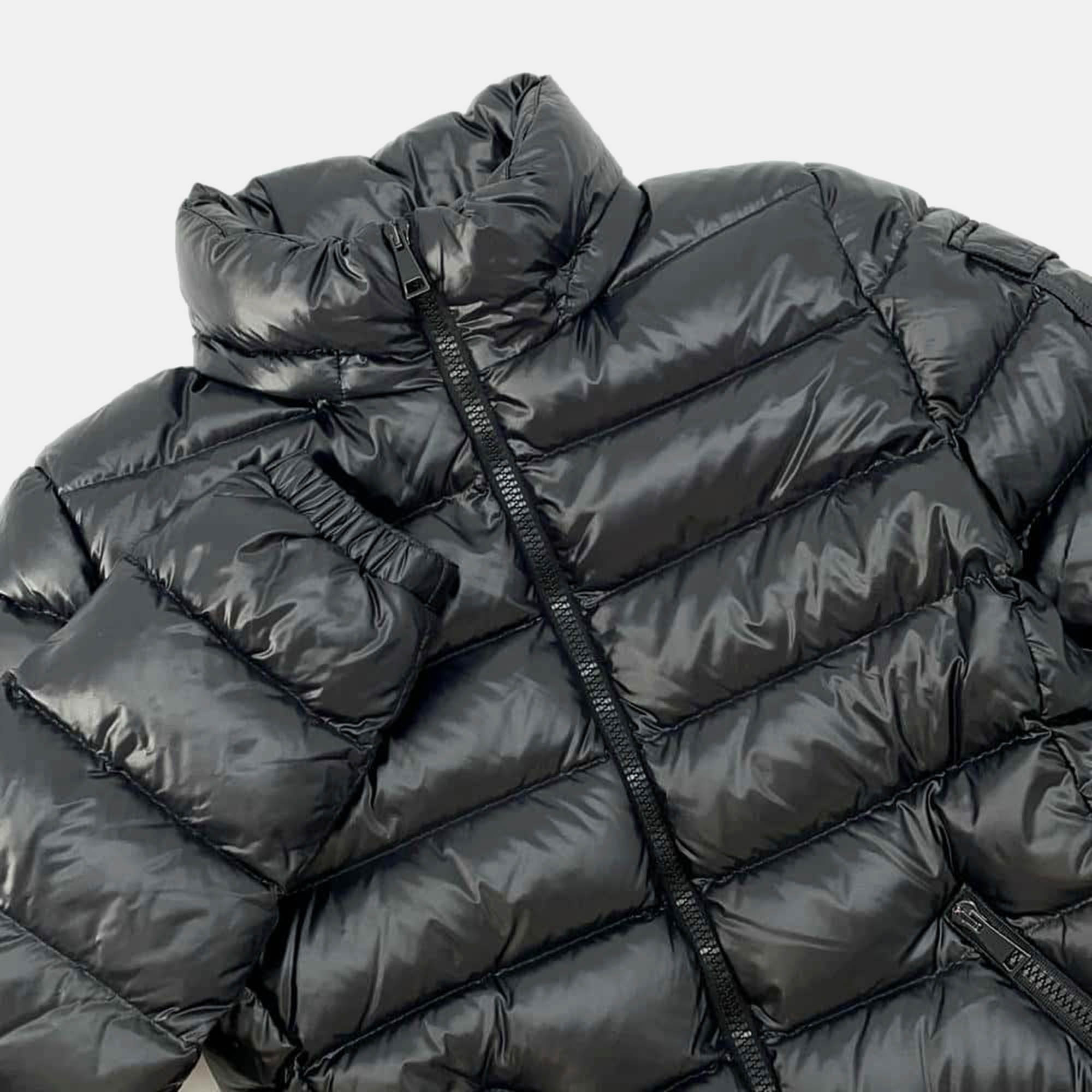 Moncler Black Nylon Zip-up Down Jacket Size 1