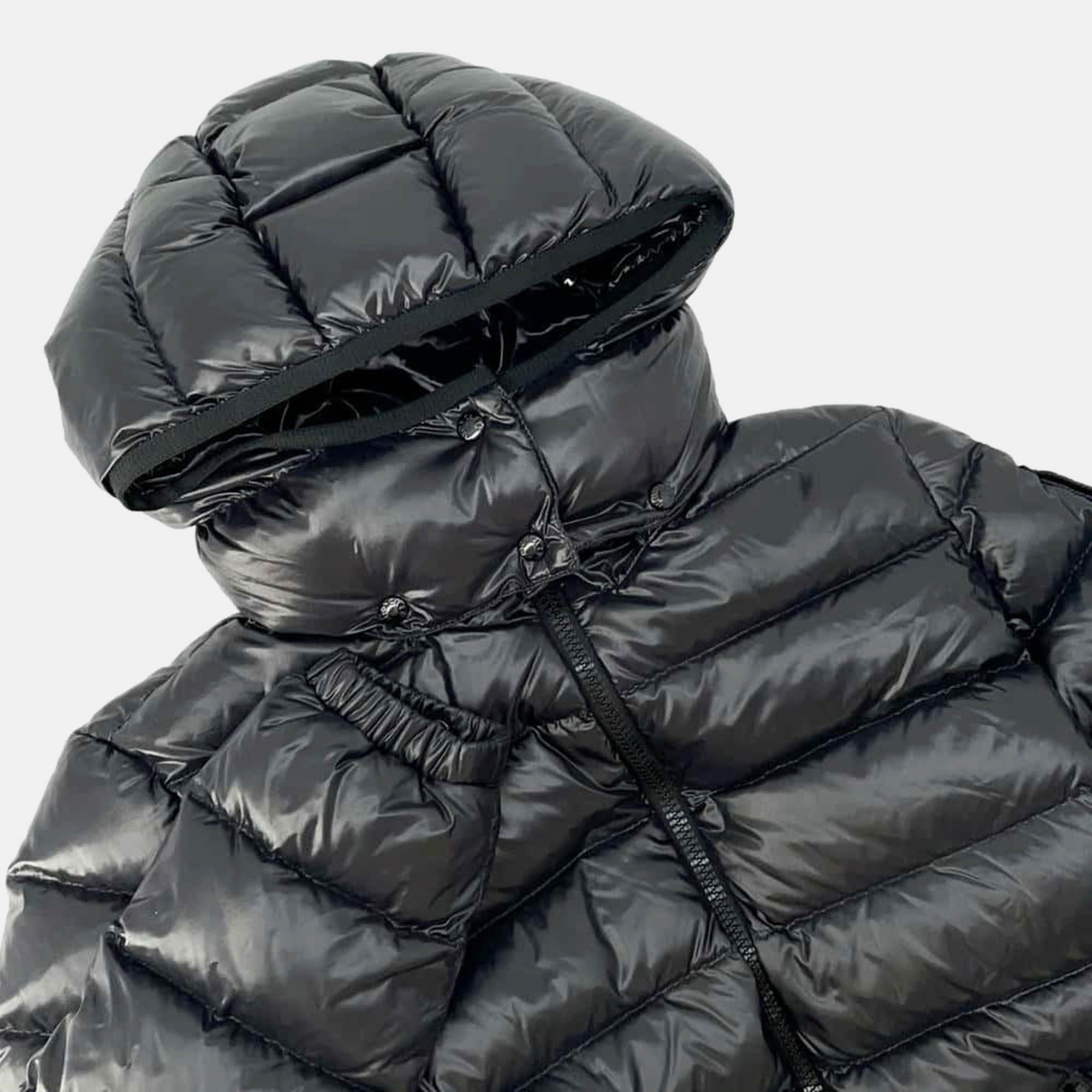 Moncler Black Nylon Zip-up Down Jacket Size 1