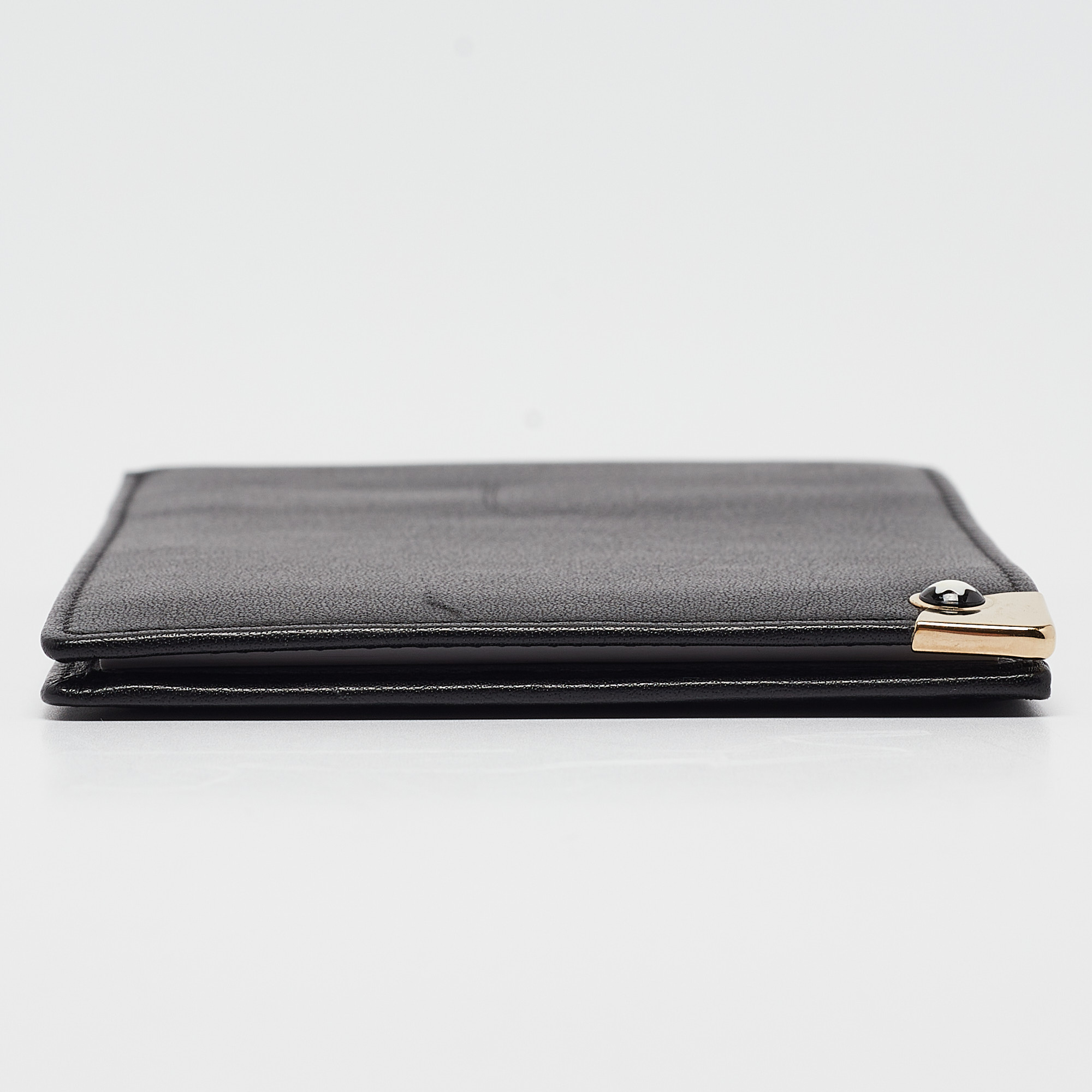 Montblanc Black Leather Meisterstuck Mini Bifold Agenda Cover