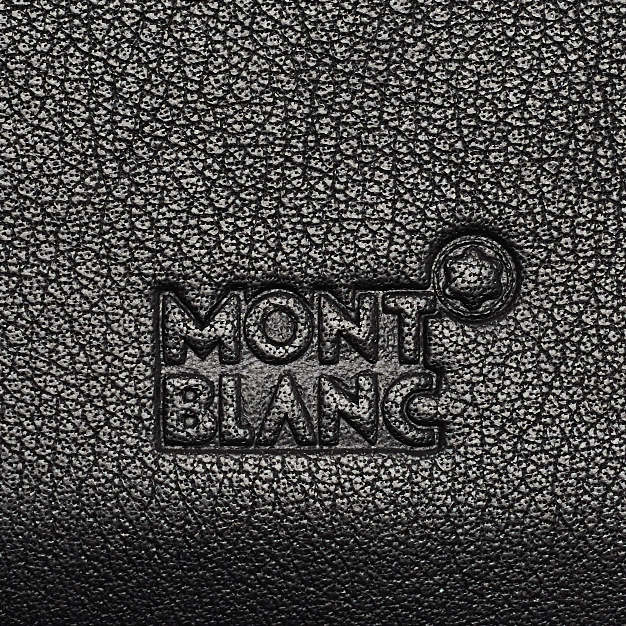 Montblanc Black Leather Meisterstuck Mini Bifold Agenda Cover