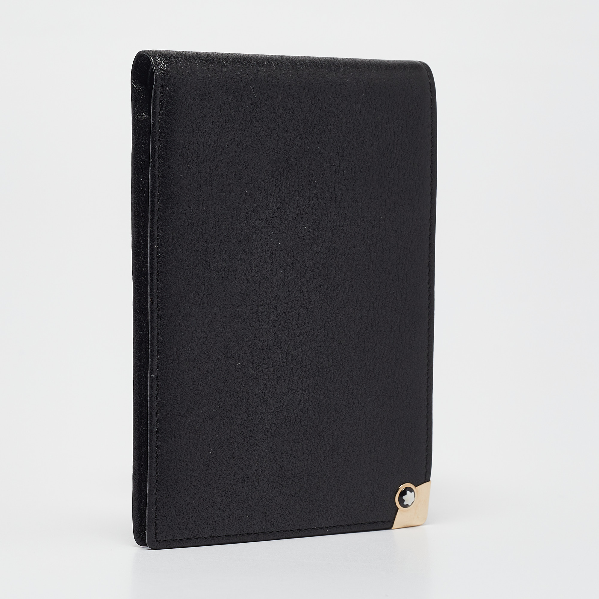 Montblanc Black Leather Meisterstuck Mini Bifold Agenda Cover