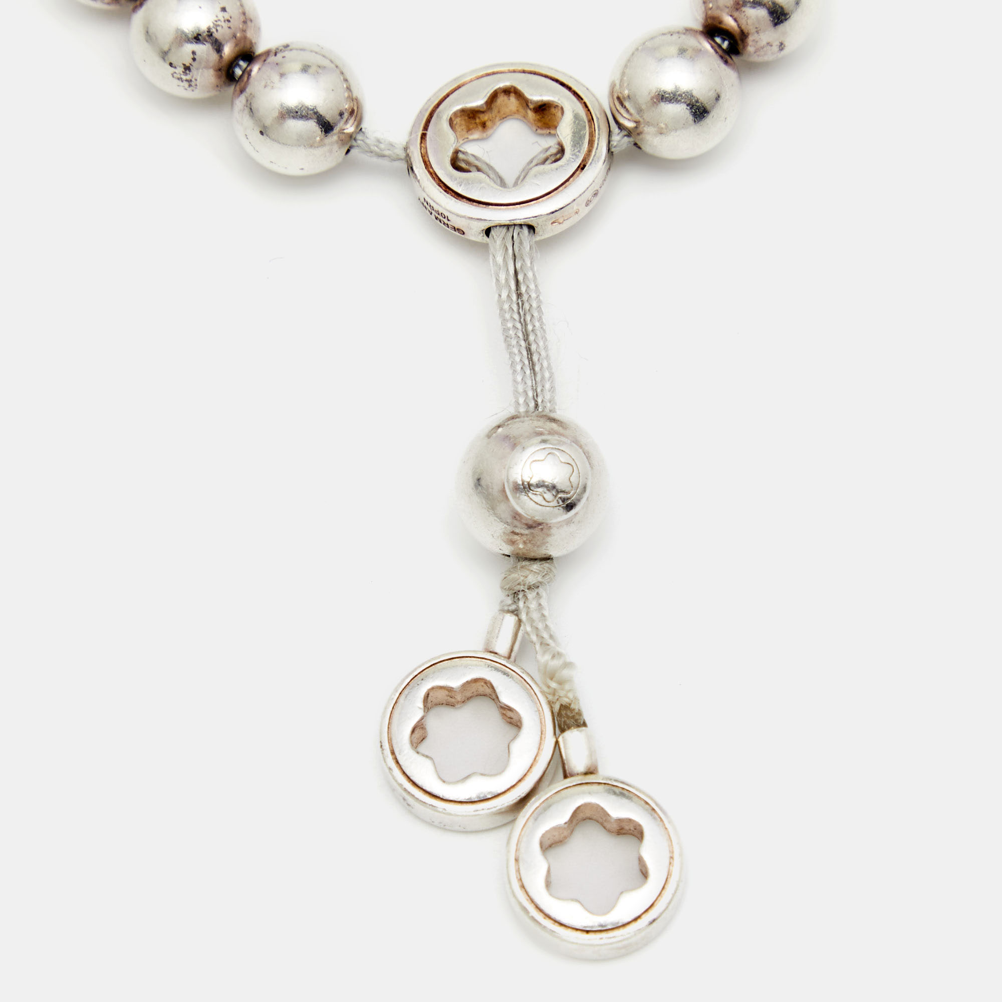 Montblanc Star Collection Blue Quartz Sterling Silver Bead Adjustable Bracelet
Montblanc Star Collection Blue Quartz Sterling Silver Bead Adjustable Bracelet