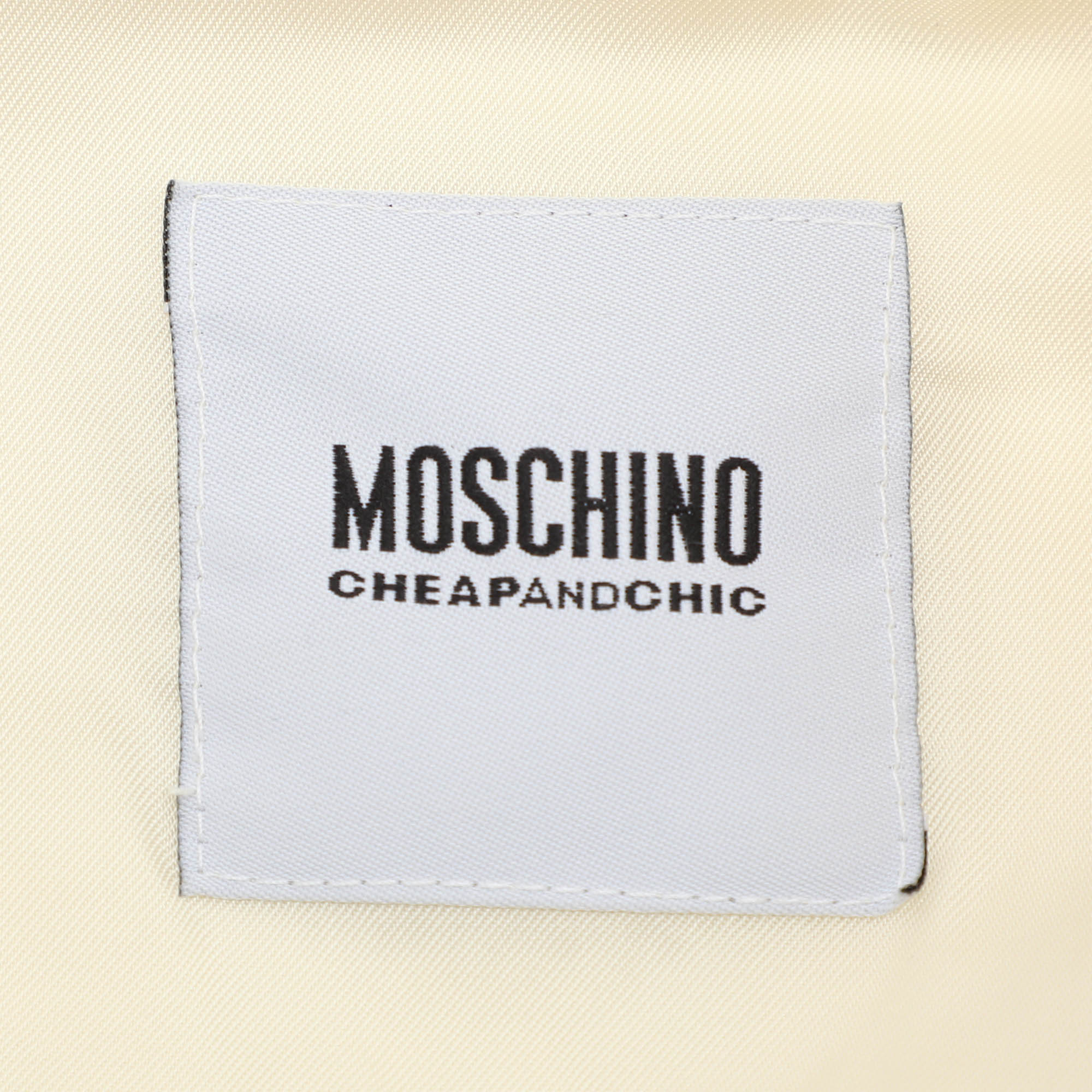 Moschino Cheap And Chic Cream Virgin Wool Coat M