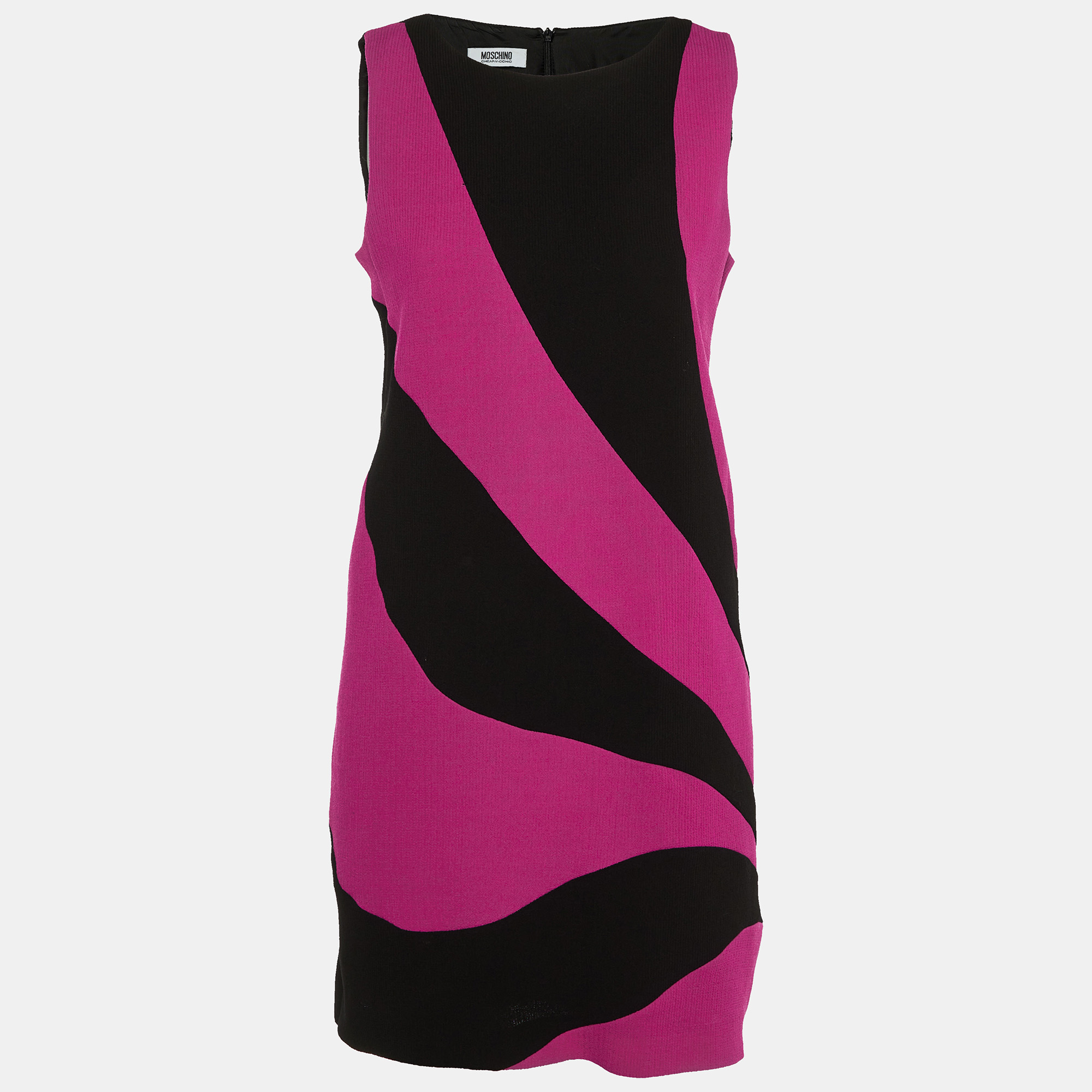 Moschino Cheap and Chic Black & Pink Paneled Wool Sleeveless Mini Dress M
Moschino Cheap and Chic Black & Pink Paneled Wool Sleeveless Mini Dress M