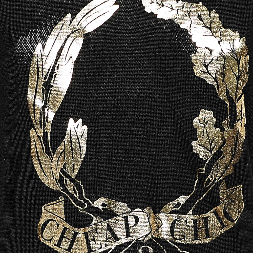 Moschino Cheap And Chic Black Logo Printed Knit T-Shirt M