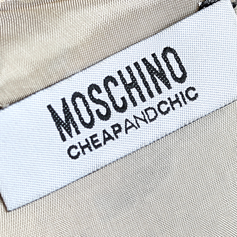 Moschino Cheap And Chic Cream Lace Bow Trim Sleeveless Midi Dress M