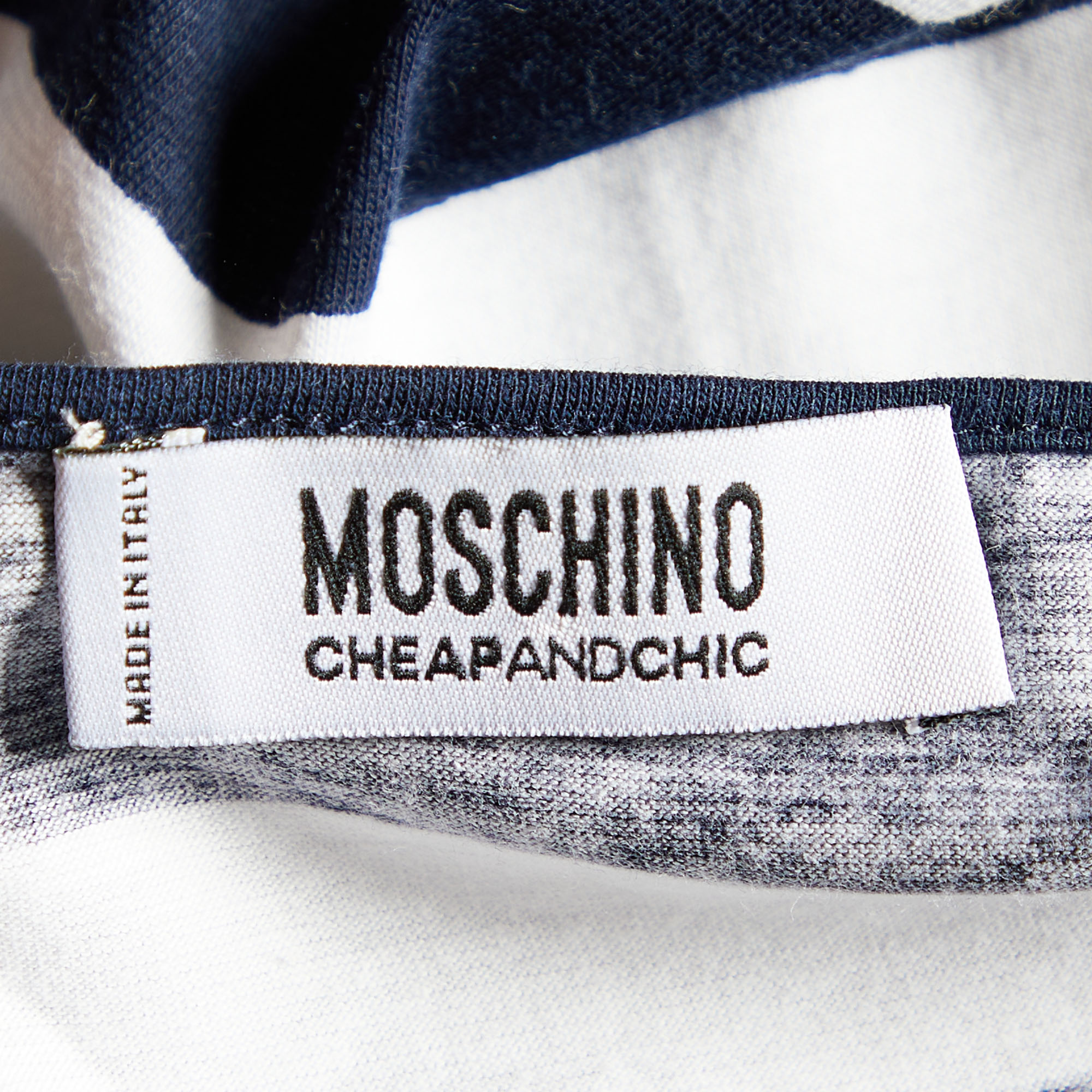 Moschino Cheap And Chic Blue Striped Cotton Tank Top M