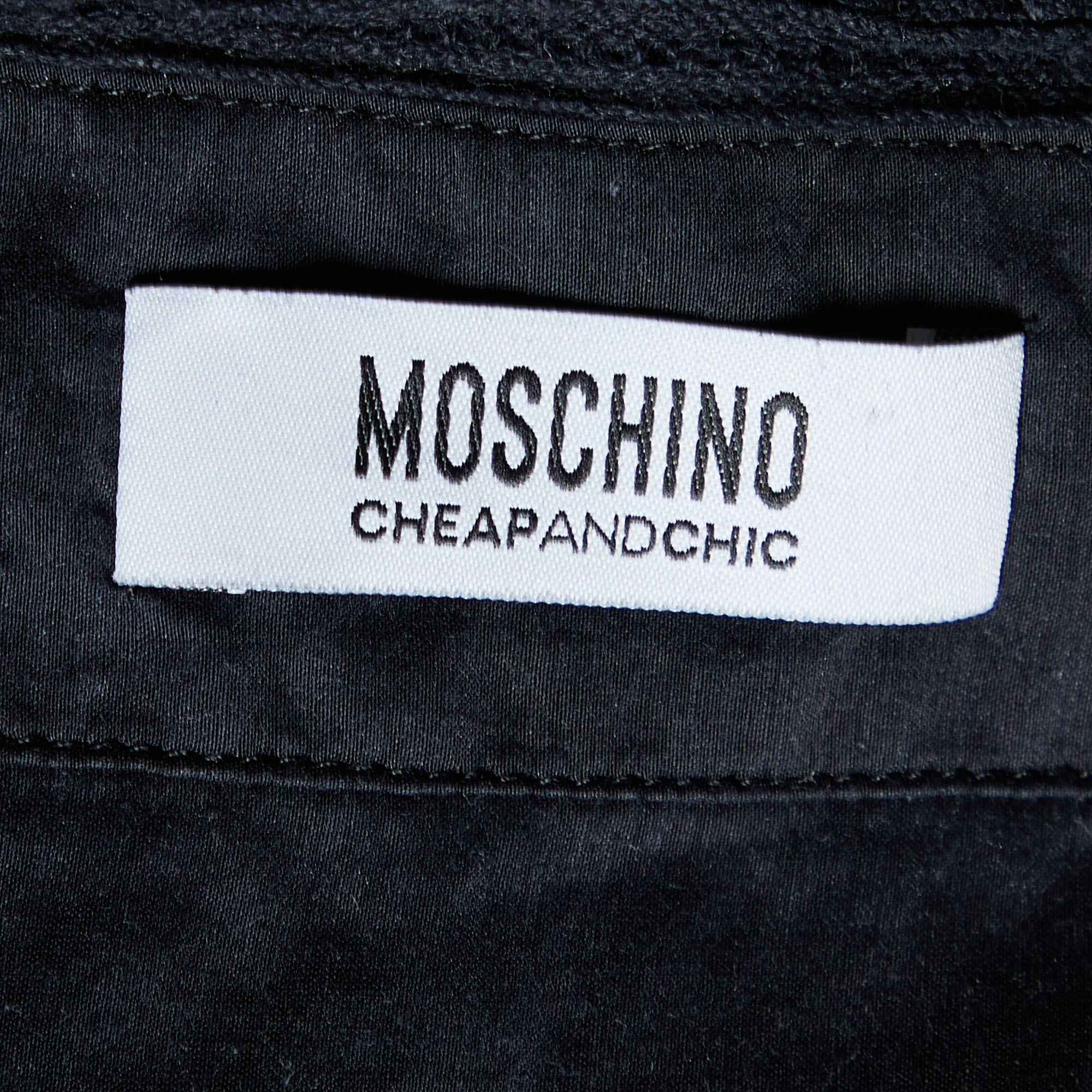 Moschino Cheap & Chic Black Cotton & Silk Lace Hem Sleeveless Top S