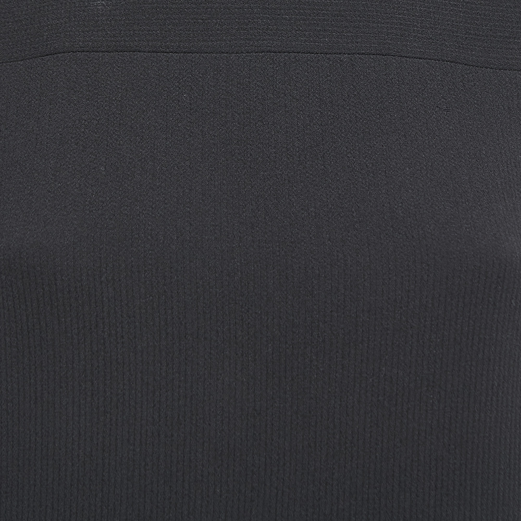 Moschino Cheap And Chic Black Wool Pin Detail Sleeveless Dress S