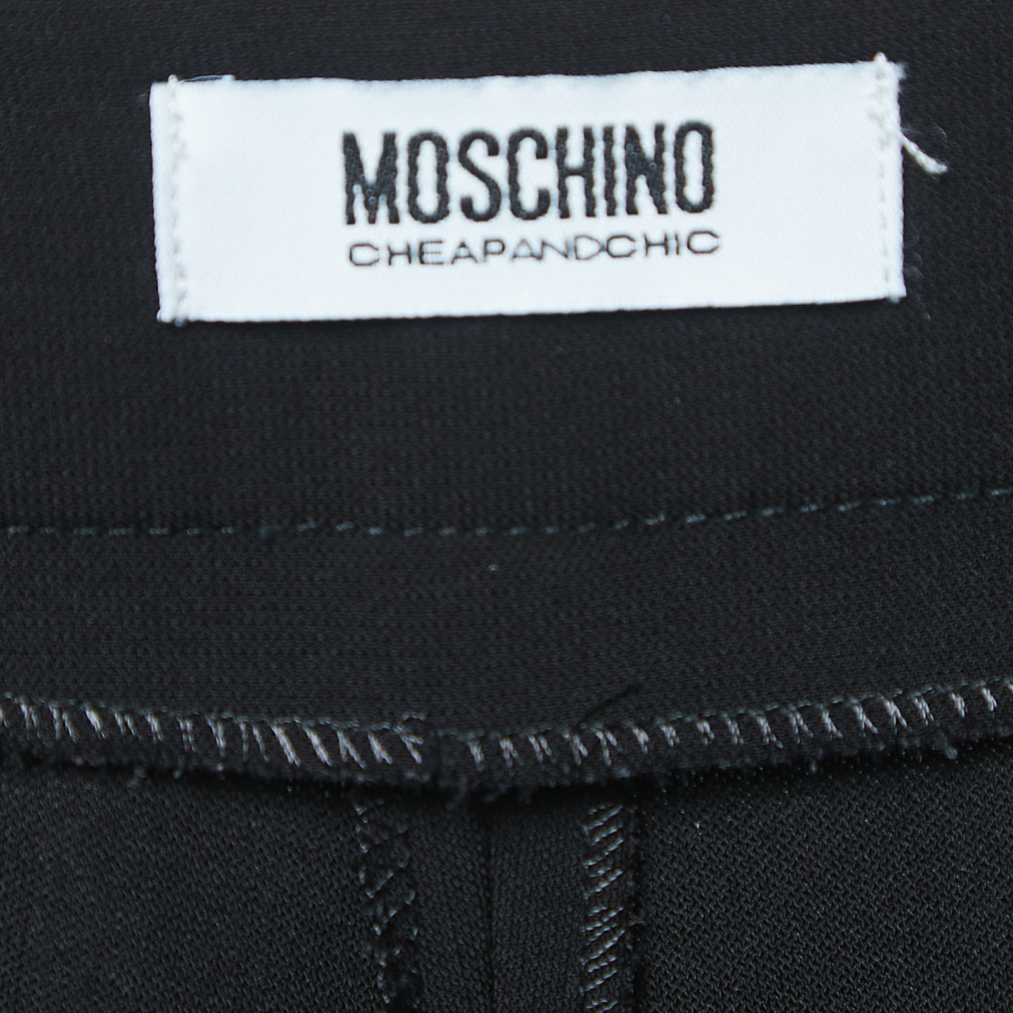 Moschino Cheap And Chic Black Crepe Trousers M