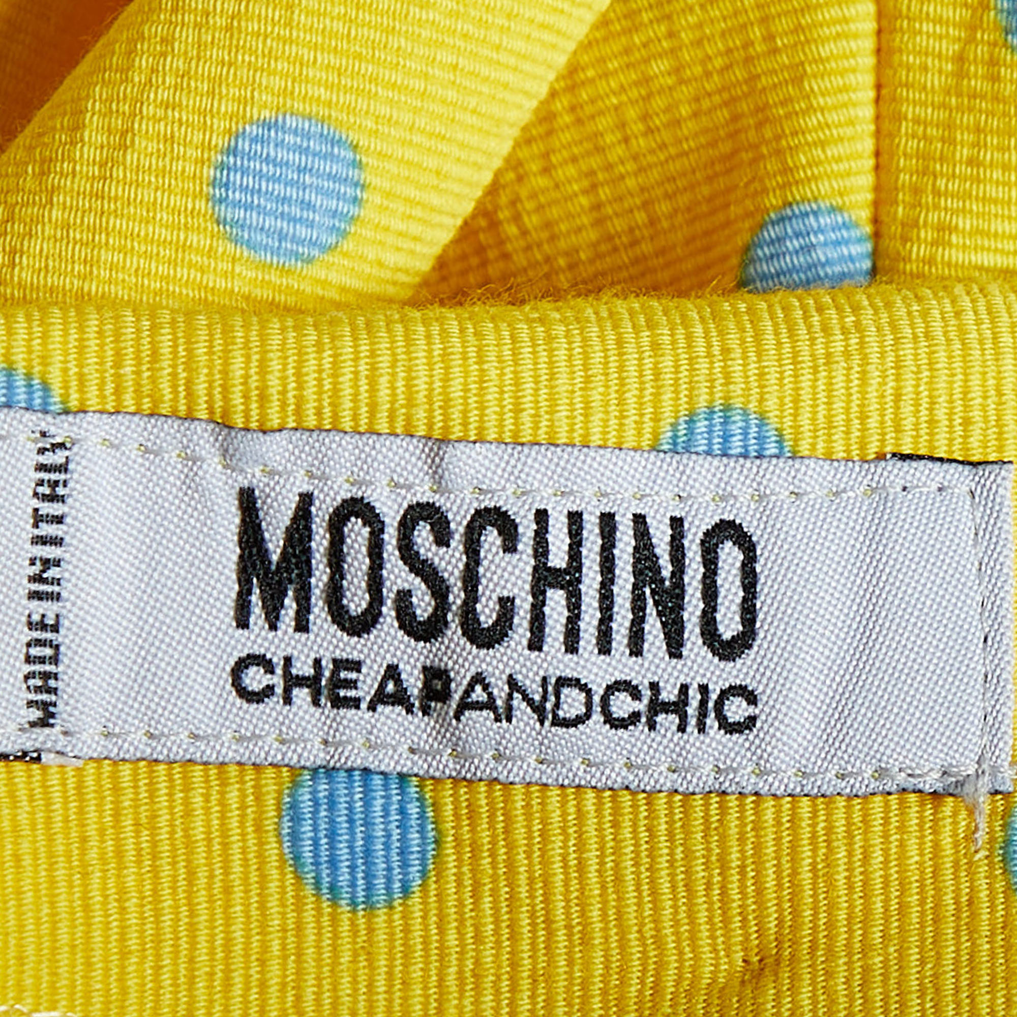 Moschino Cheap And Chic Yellow Polka Dot Printed Pants L
