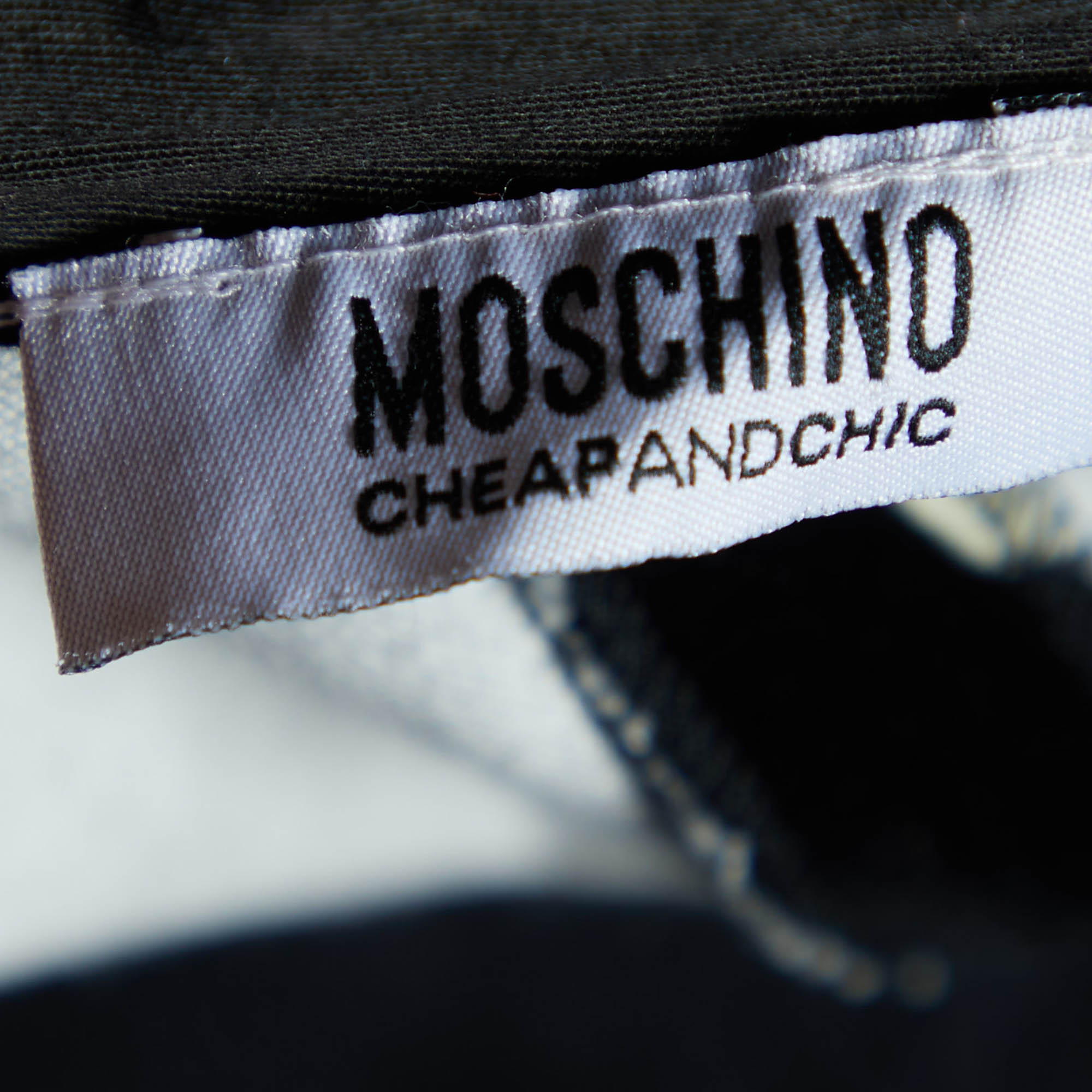 Moschino Cheap And Chic Black Printed Velvet Capri Pants M