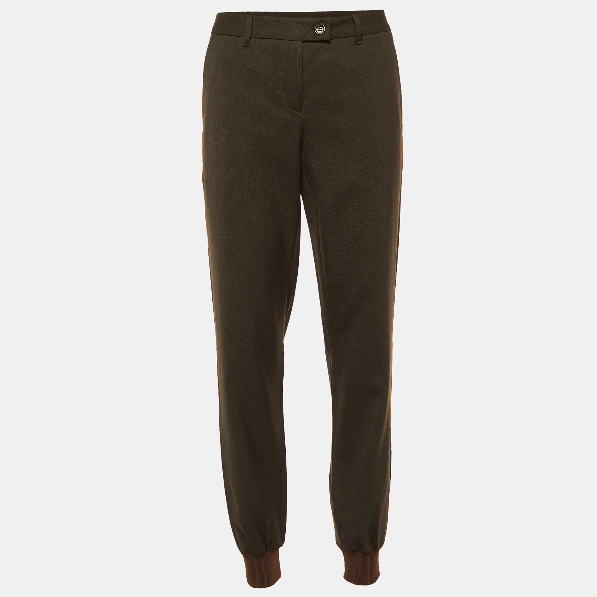Moschino Cheap And Chic Brown Wool Joggers M
