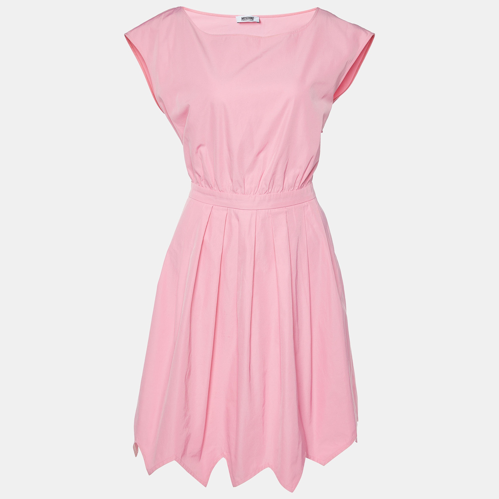 Moschino Cheap And Chic Pink Cotton Blend Sleeveless Dress M