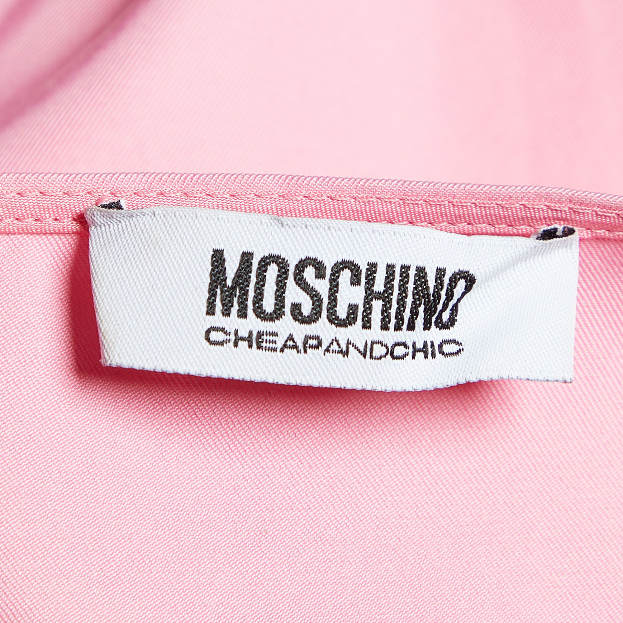 Moschino Cheap And Chic Pink Cotton Blend Sleeveless Dress M
