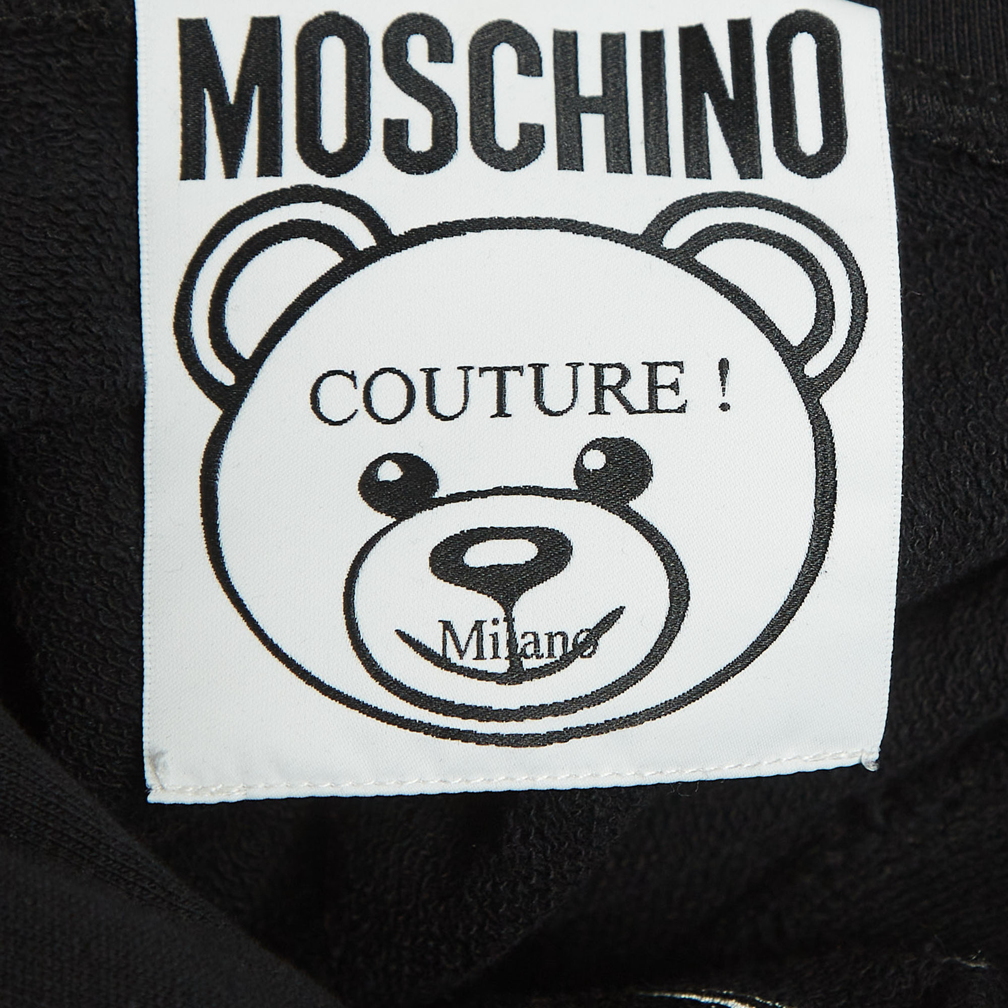 Moschino Couture Black Transformer Teddy Cotton Hoodie M