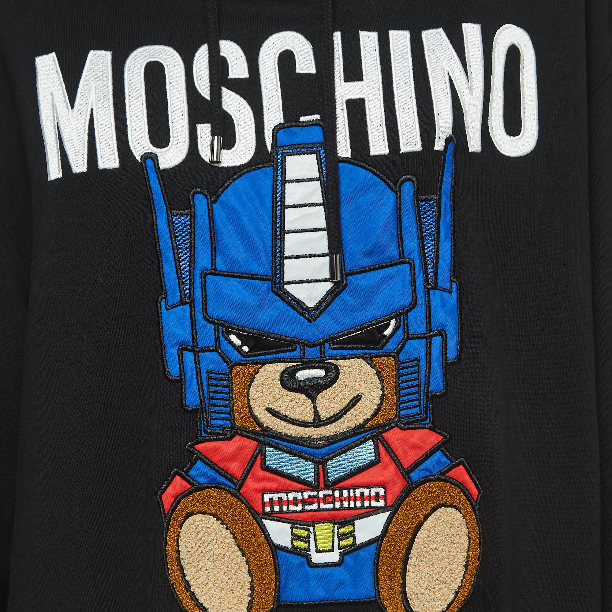 Moschino Couture Black Transformer Teddy Cotton Hoodie M