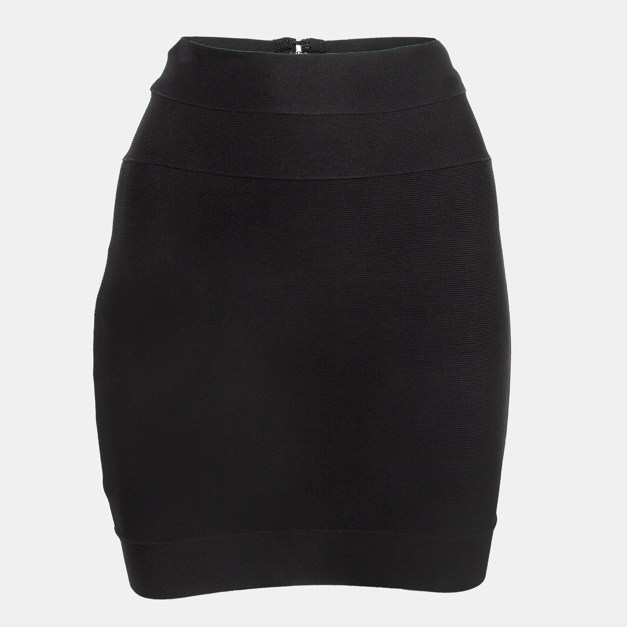 Moschino couture herve leger black bandage knit mini skirt xs