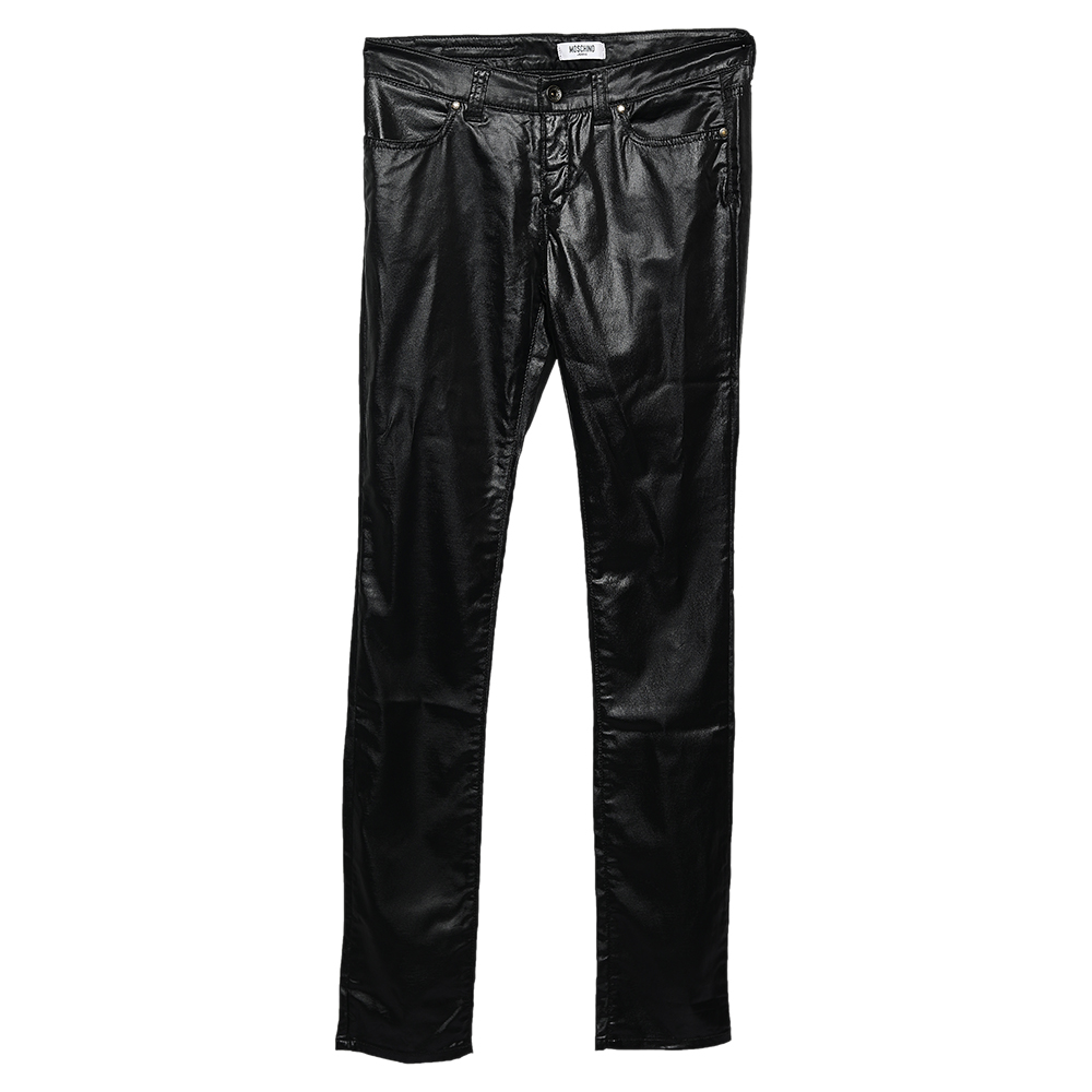 Moschino Jeans Black Synthetic Pants S
