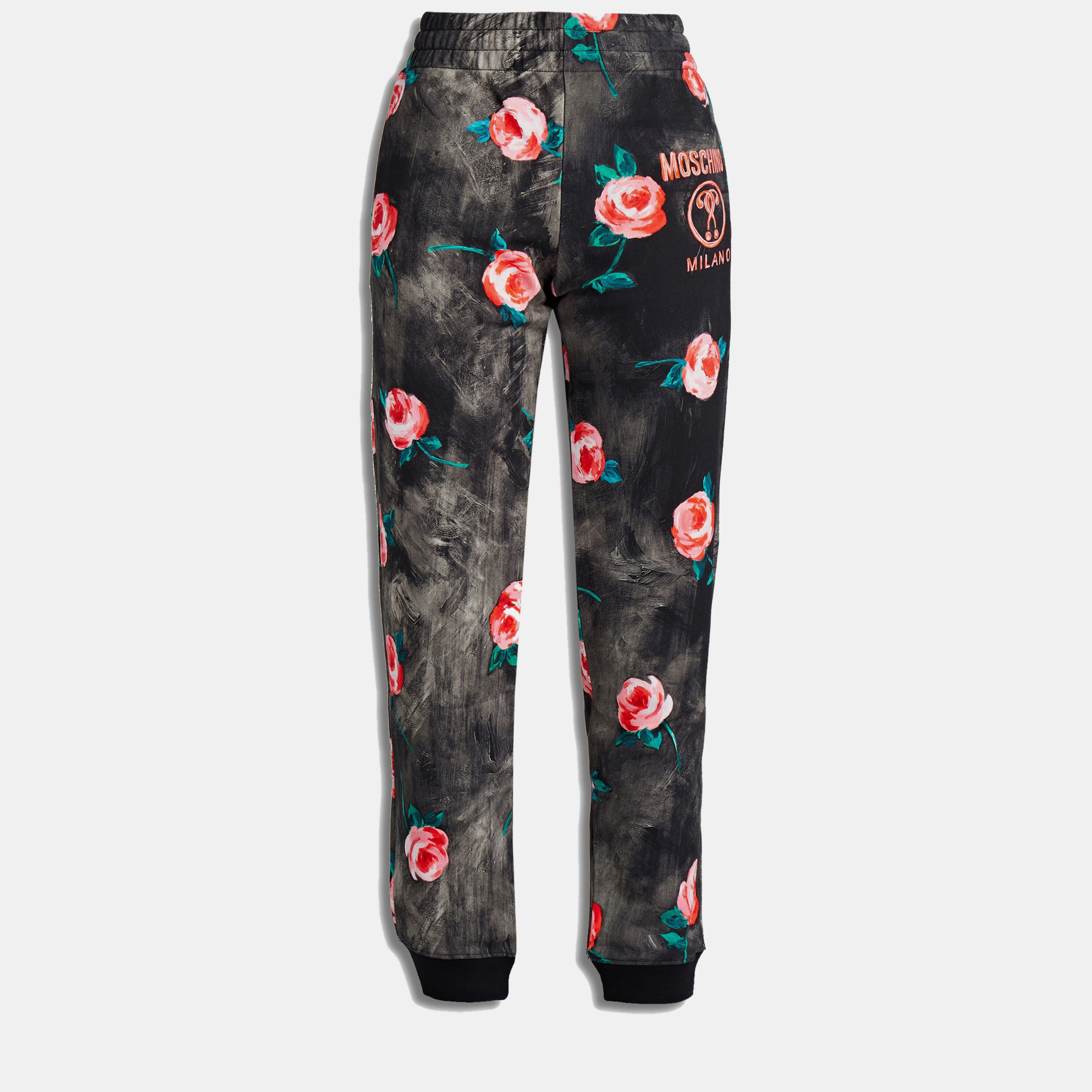 Moschino couture multicolor printed sweatpants l (it 44)
