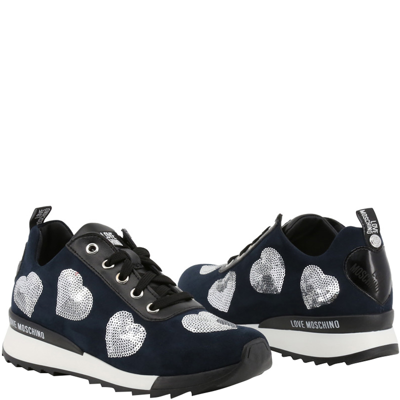 Love Moschino Tricolor Faux Leather and Fabric Lace Up Sneakers Size, Black
Love Moschino Tricolor Faux Leather and Fabric Lace Up Sneakers Size, Black