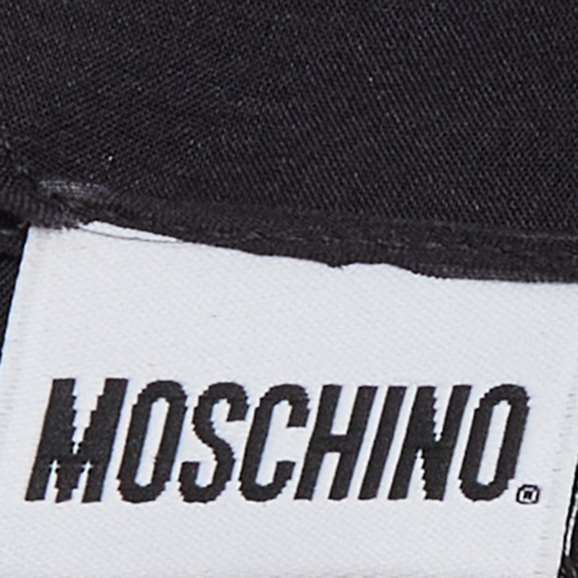 Moschino Grey Printed Silk Scarf
