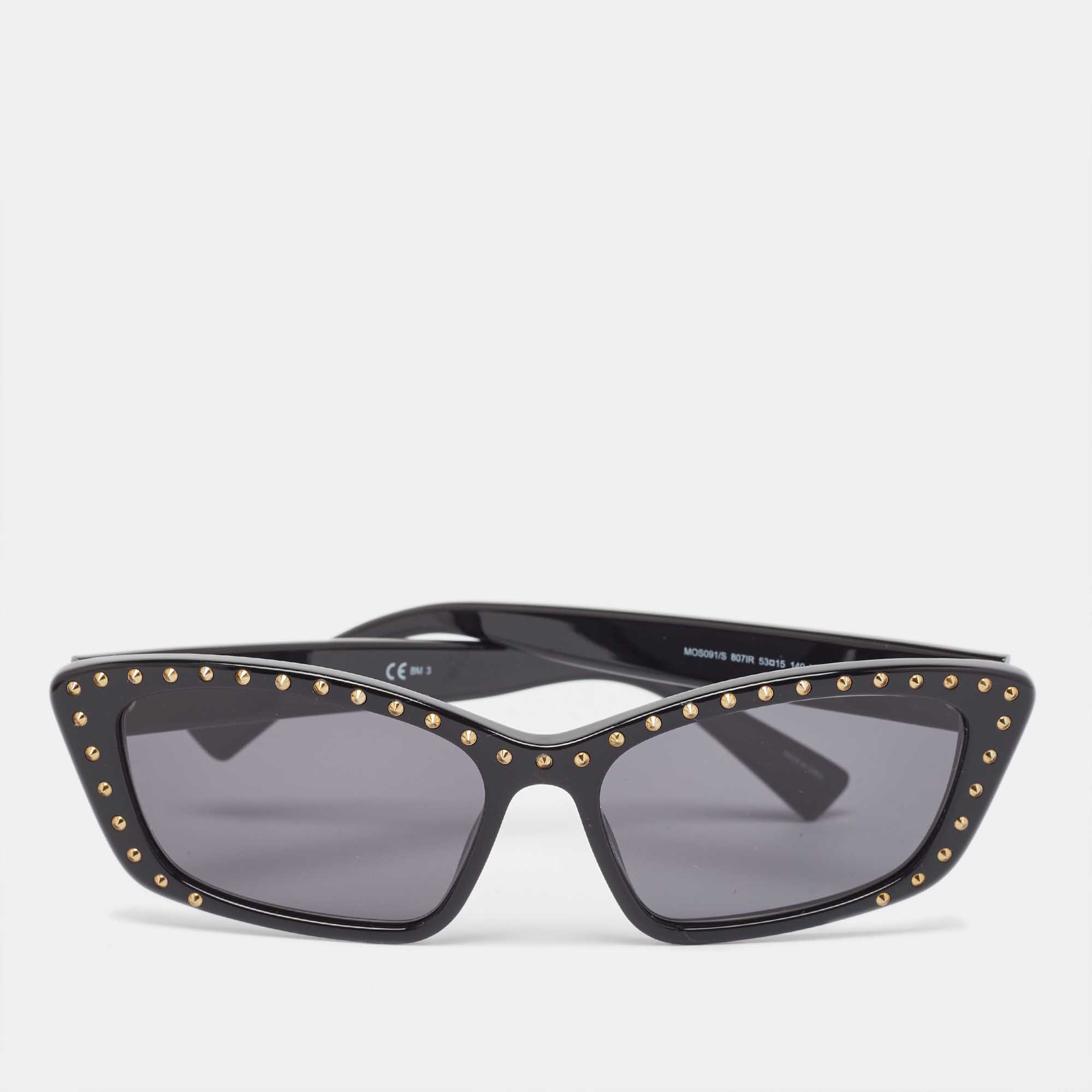 Moschino black/gold mos091/s studded cat eye sunglasses