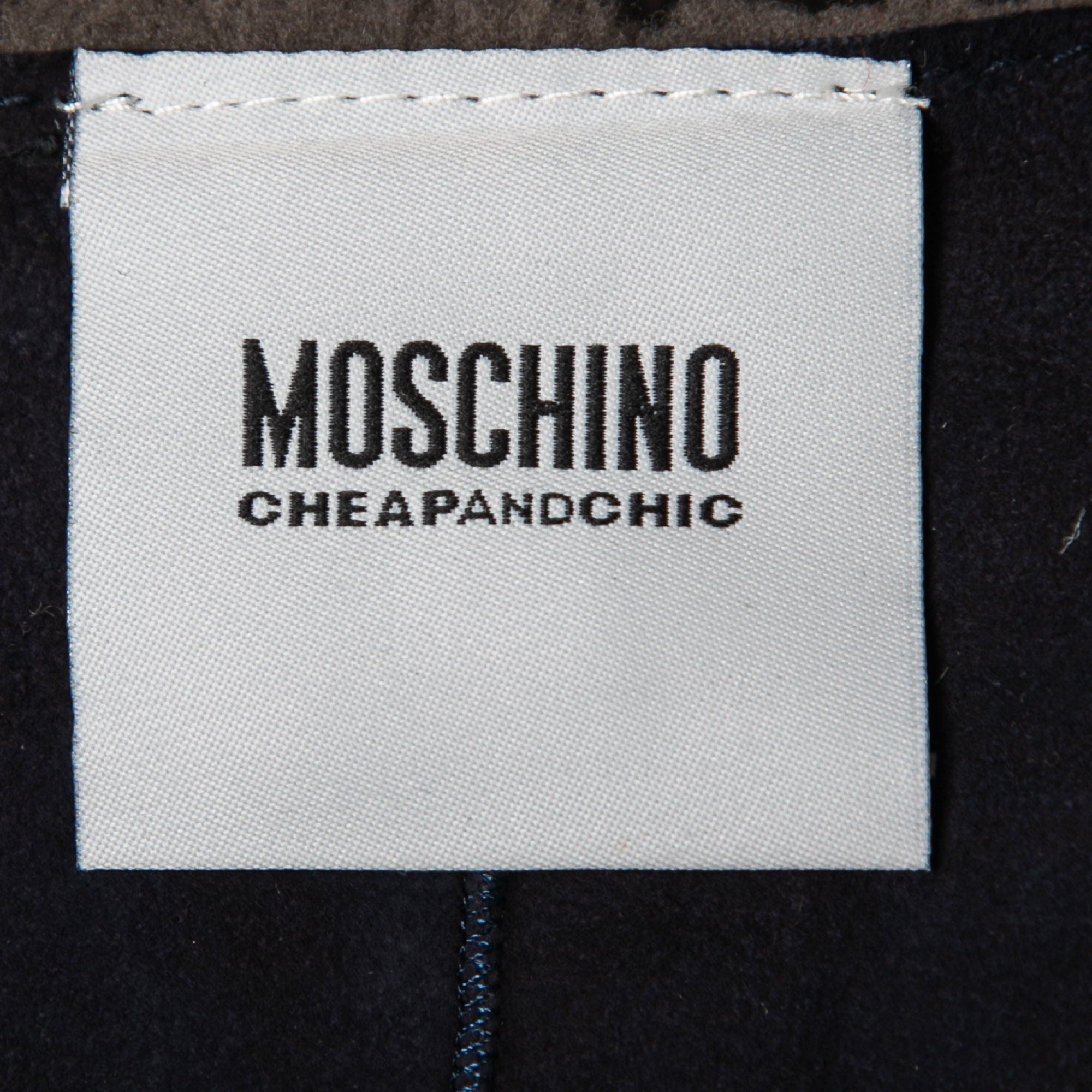 Moschino Cheap And Chic Gray Lamb Fur Leather Lined Belted Gilet S