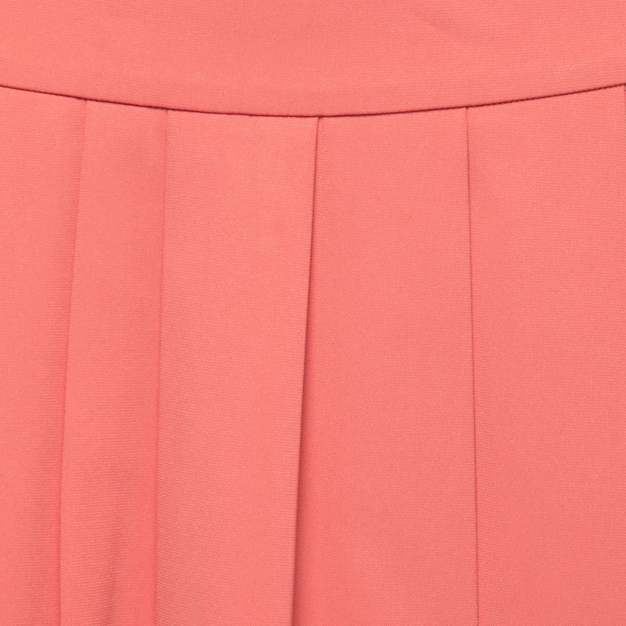 Moschino Pink Crepe Pleated Mini Skirt S