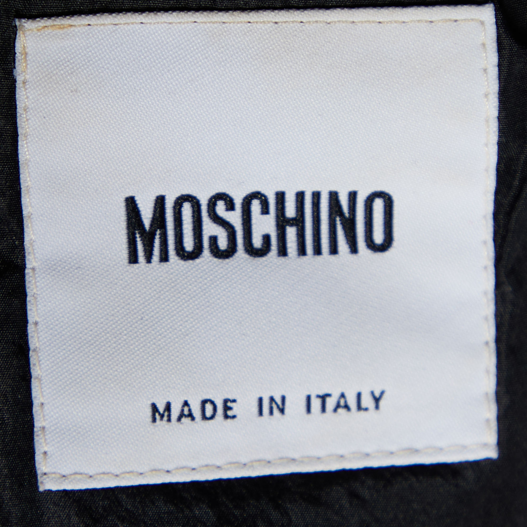 Moschino Black Silk Puffer Cape Jacket M