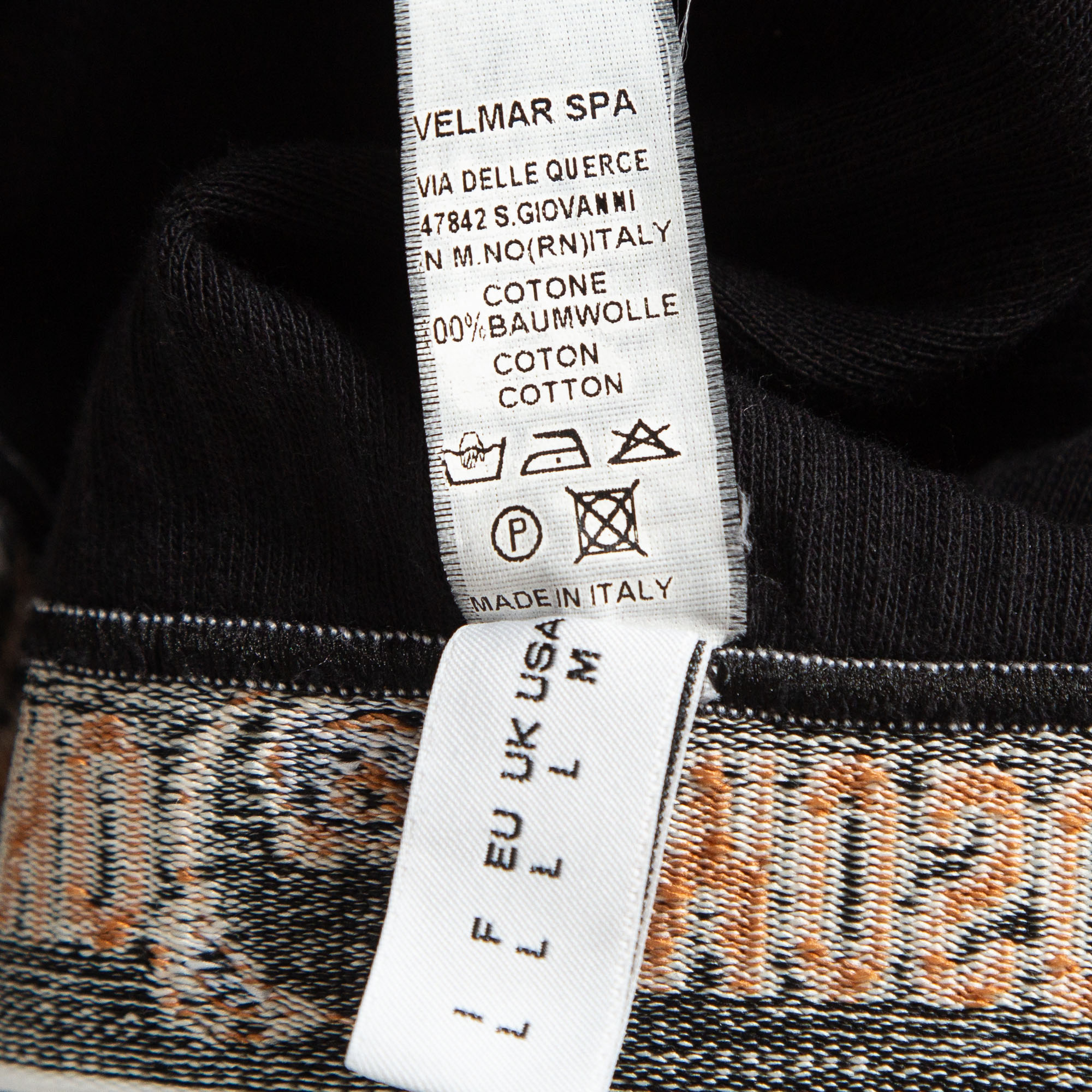 Moschino Black Cotton Knit Waist Band Detail Leggings L