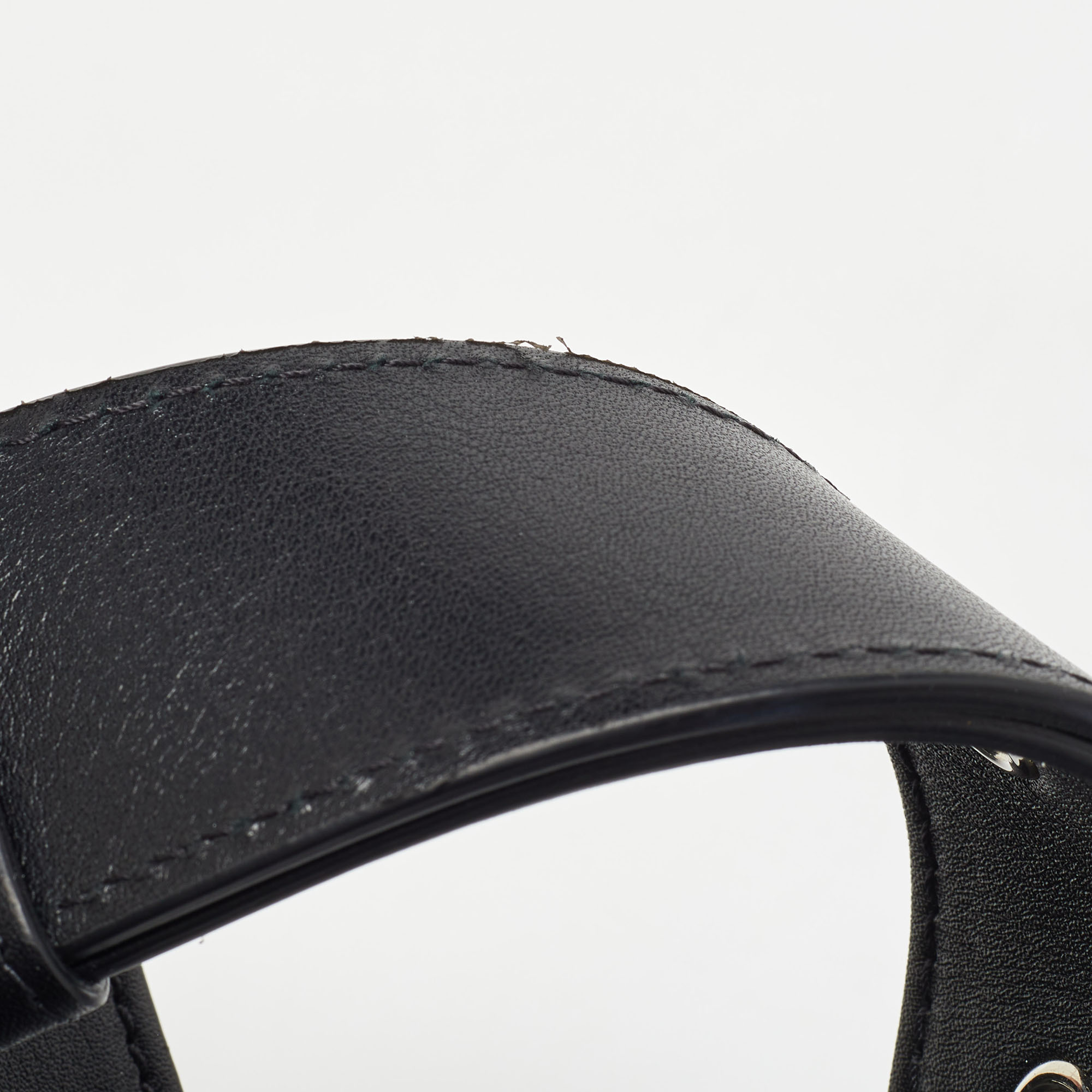 Moschino Black Leather Multi Zip Shoulder Bag