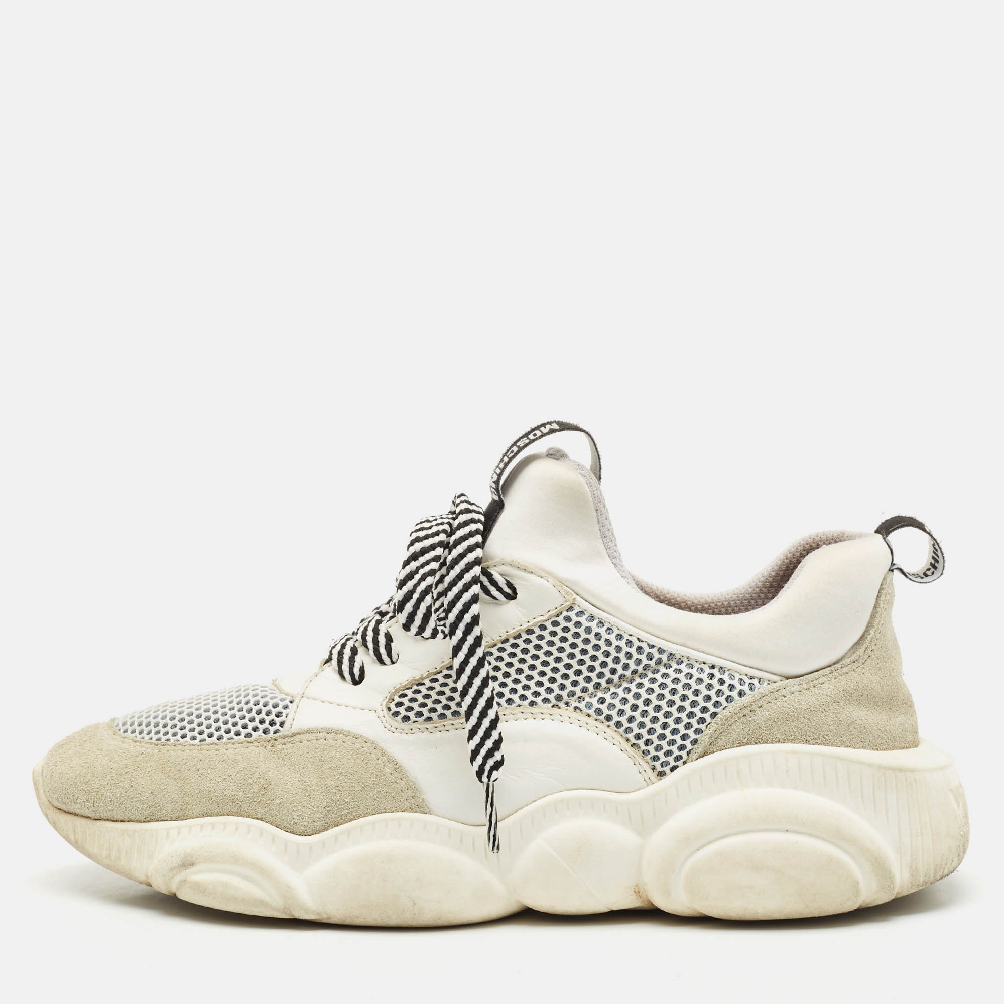 Moschino Multicolor Suede and Mesh Fluo Teddy Sneakers Size, Grey
Moschino Multicolor Suede and Mesh Fluo Teddy Sneakers Size, Grey