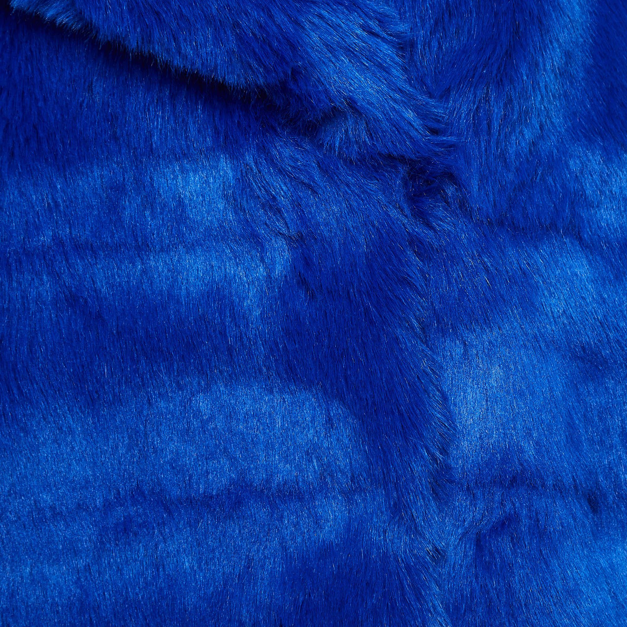 MSGM Blue Faux Fur Jacket M