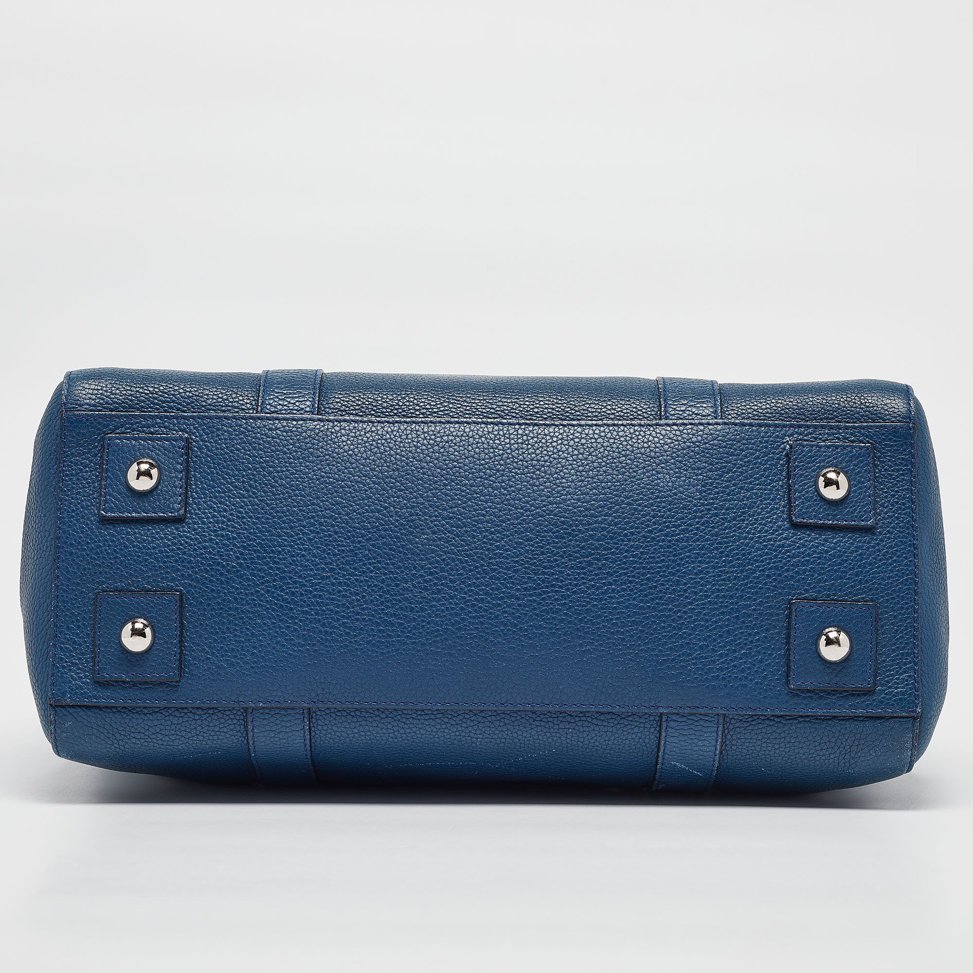 Mulberry Blue Leather Bayswater Double Zip Tote