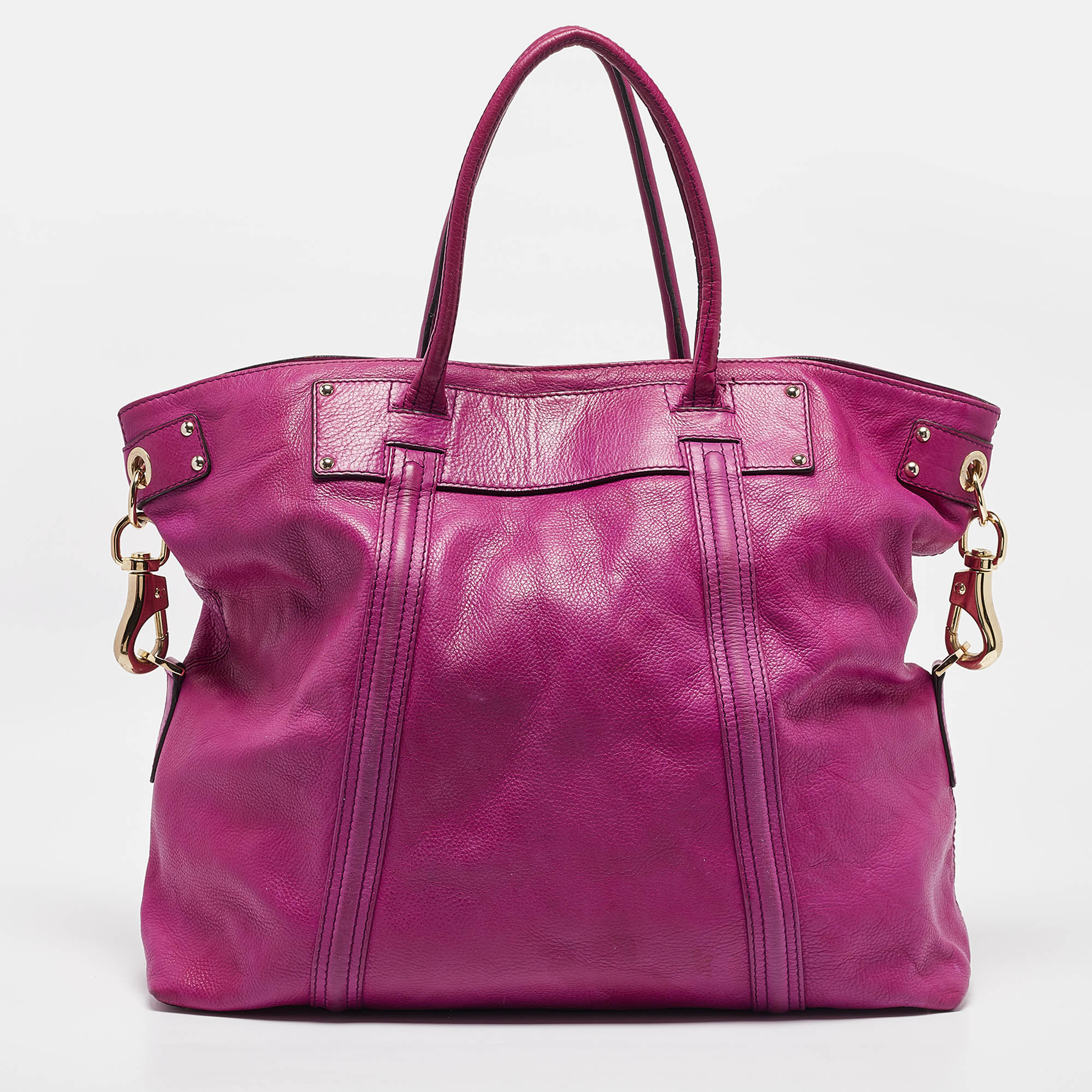 Mulberry Purple Leather North South Abigail Tote