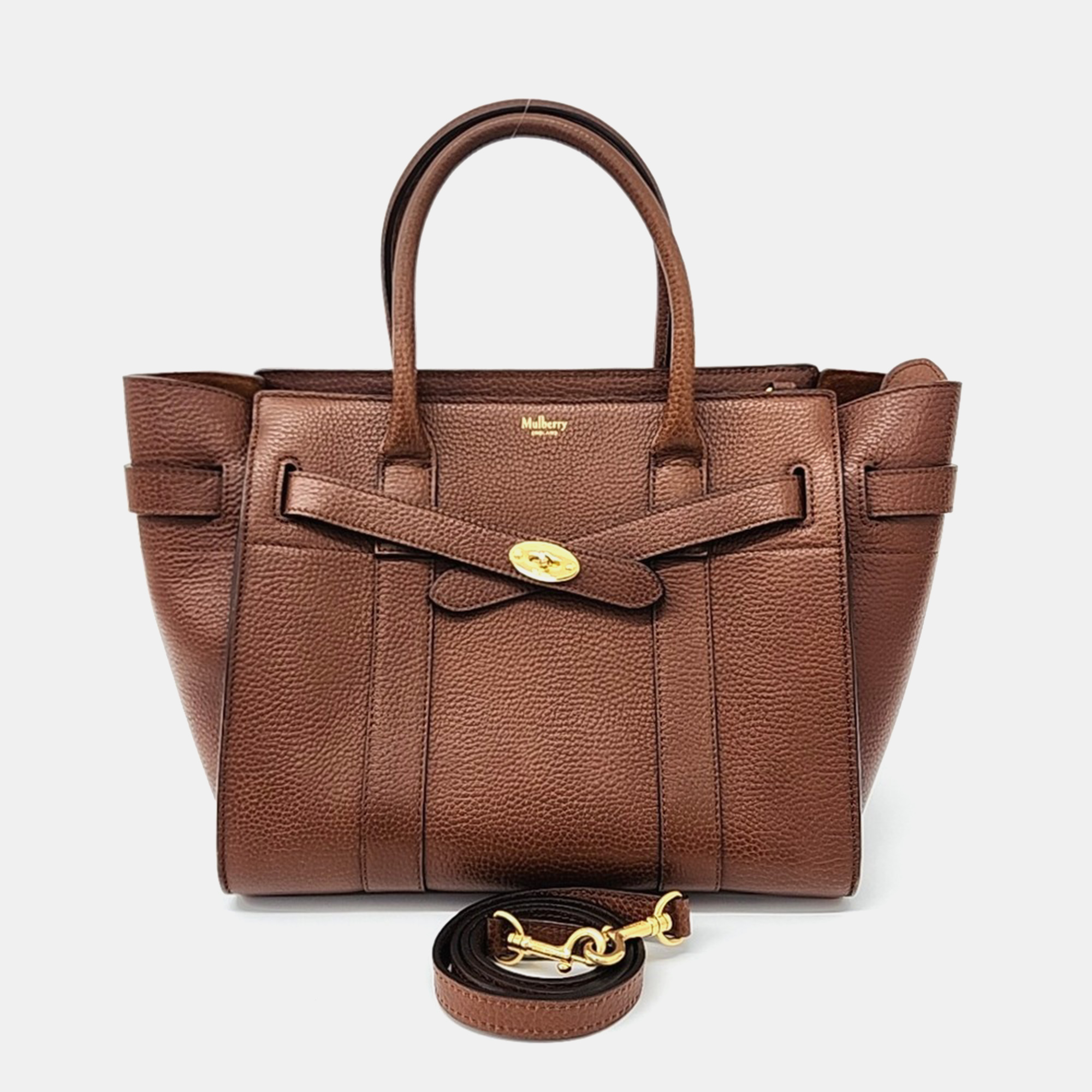 Mulberry Brown Leather Zipped Bayswater Small