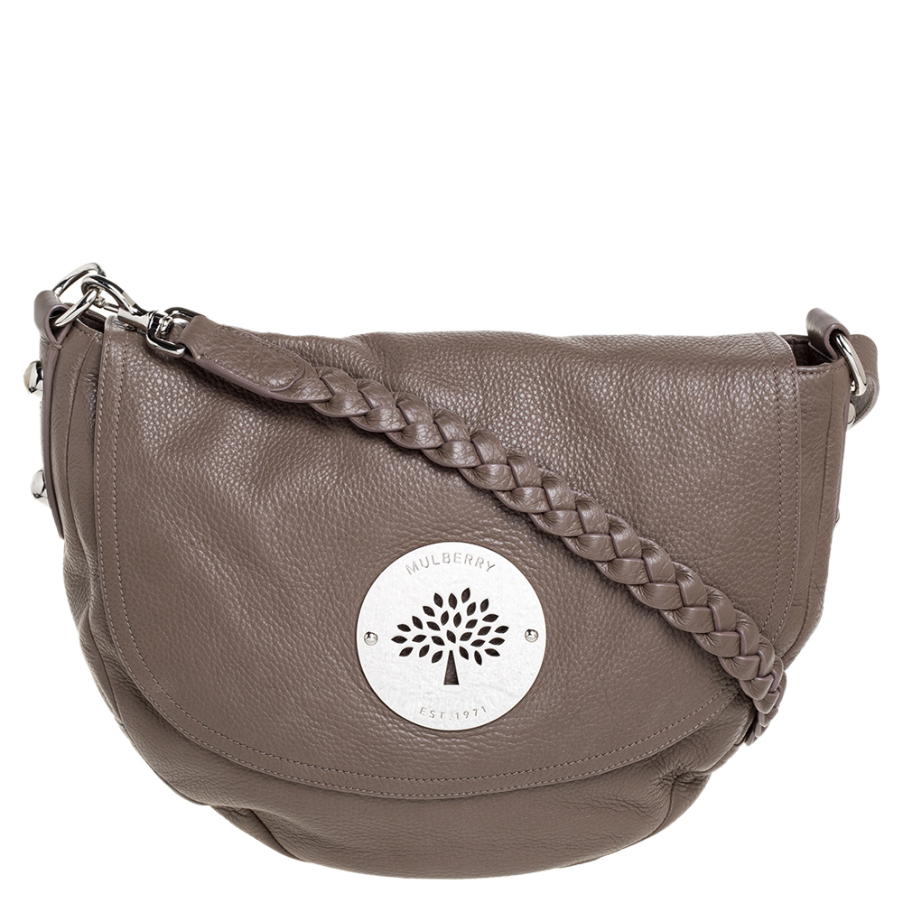 Image of Mulberry Dark Beige Leather Daria Shoulder Bag