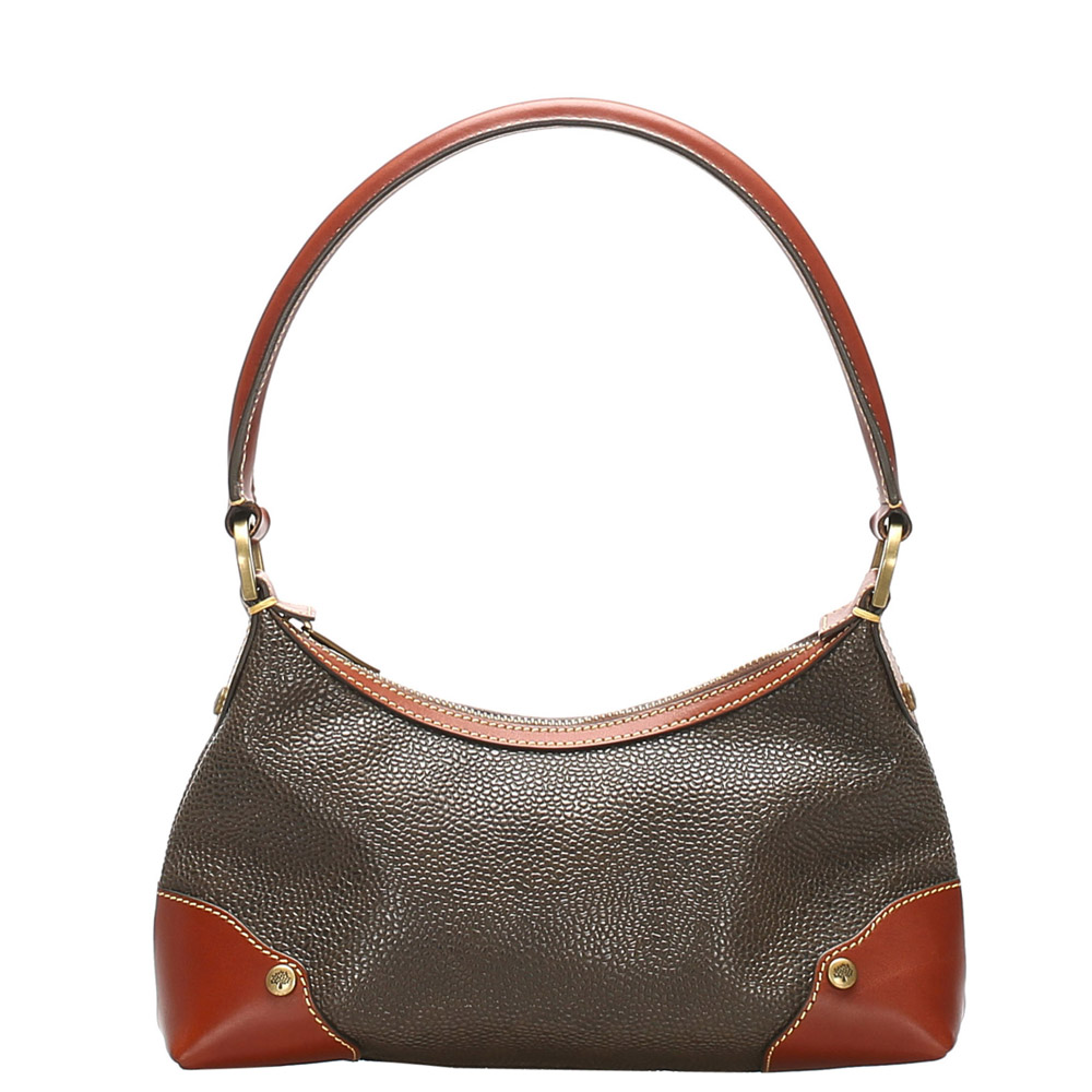 Image of Mulberry Gray/Brown Leather Shoulder Bag