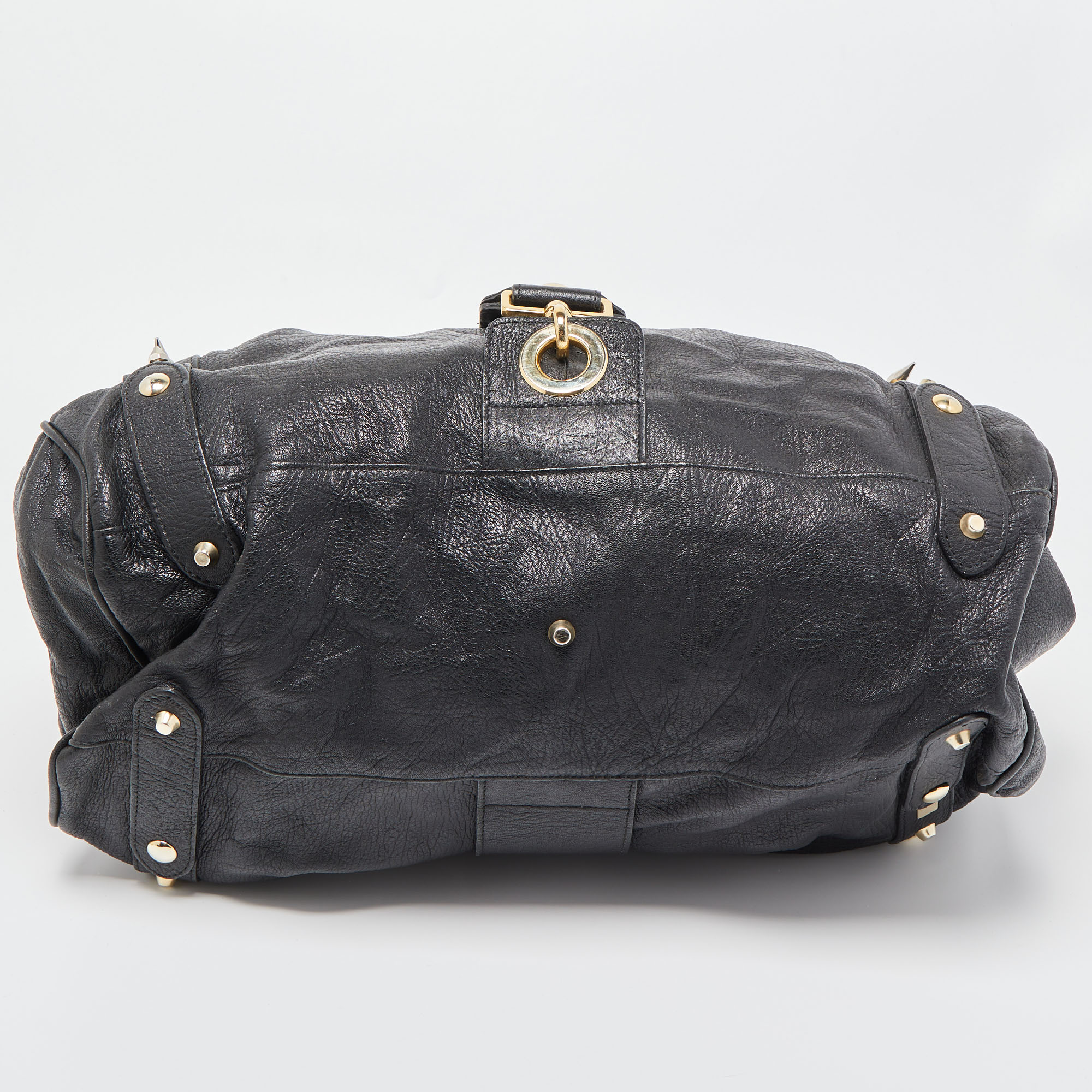 Mulberry X Giles Black Leather Spike Studded Shoulder Bag