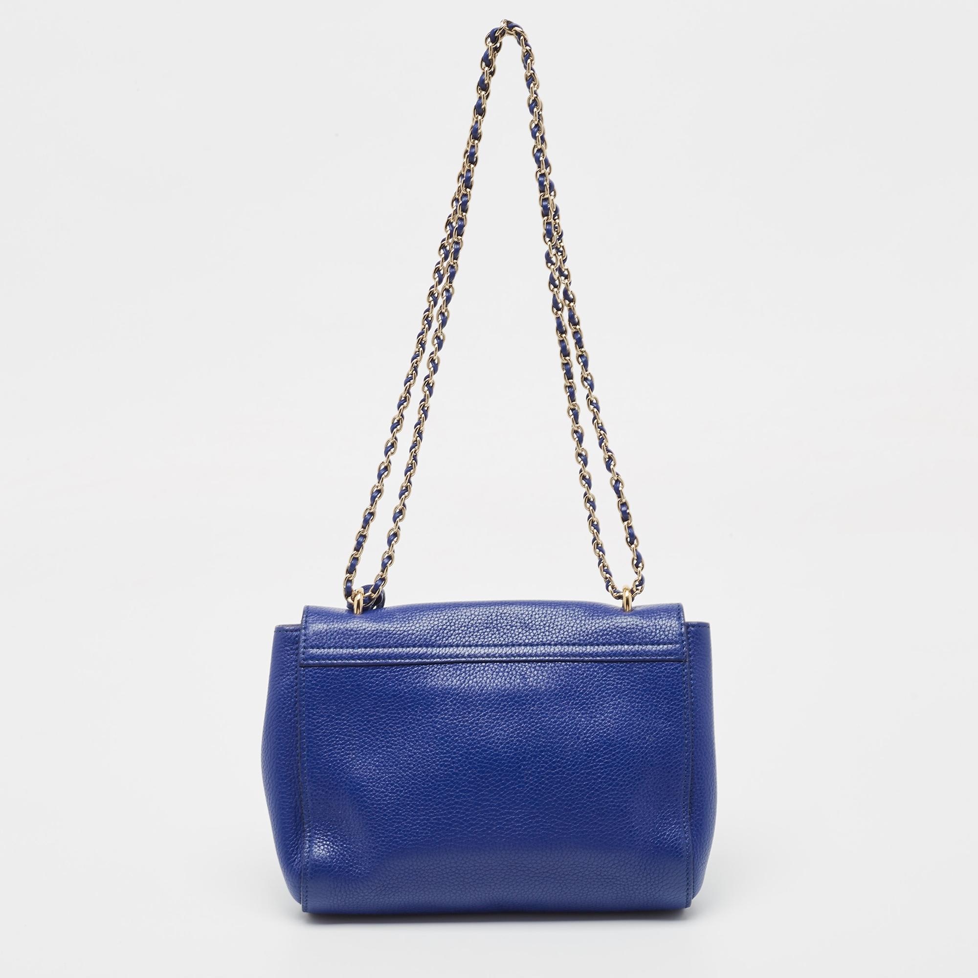 Mulberry Blue Leather Small Lily Shoulder Bag