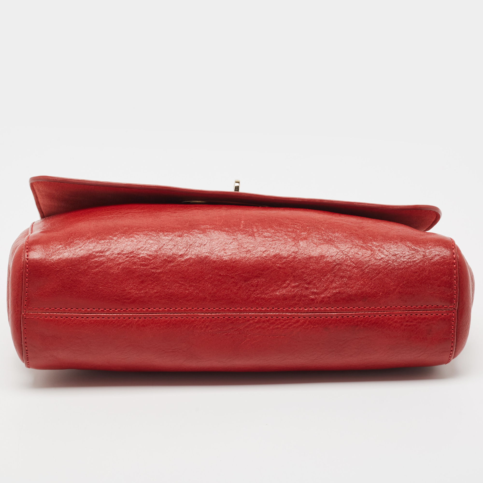 Mulberry Red Leather Medium Lily Shoulder Bag