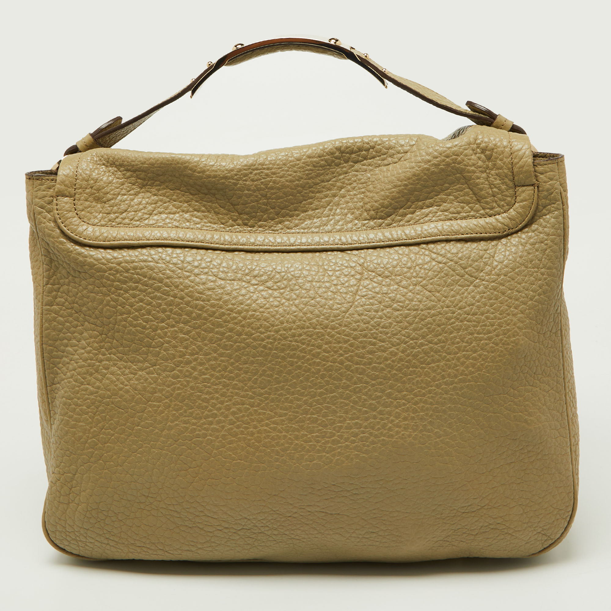 Mulberry Avocado Green Leather Flap Hobo