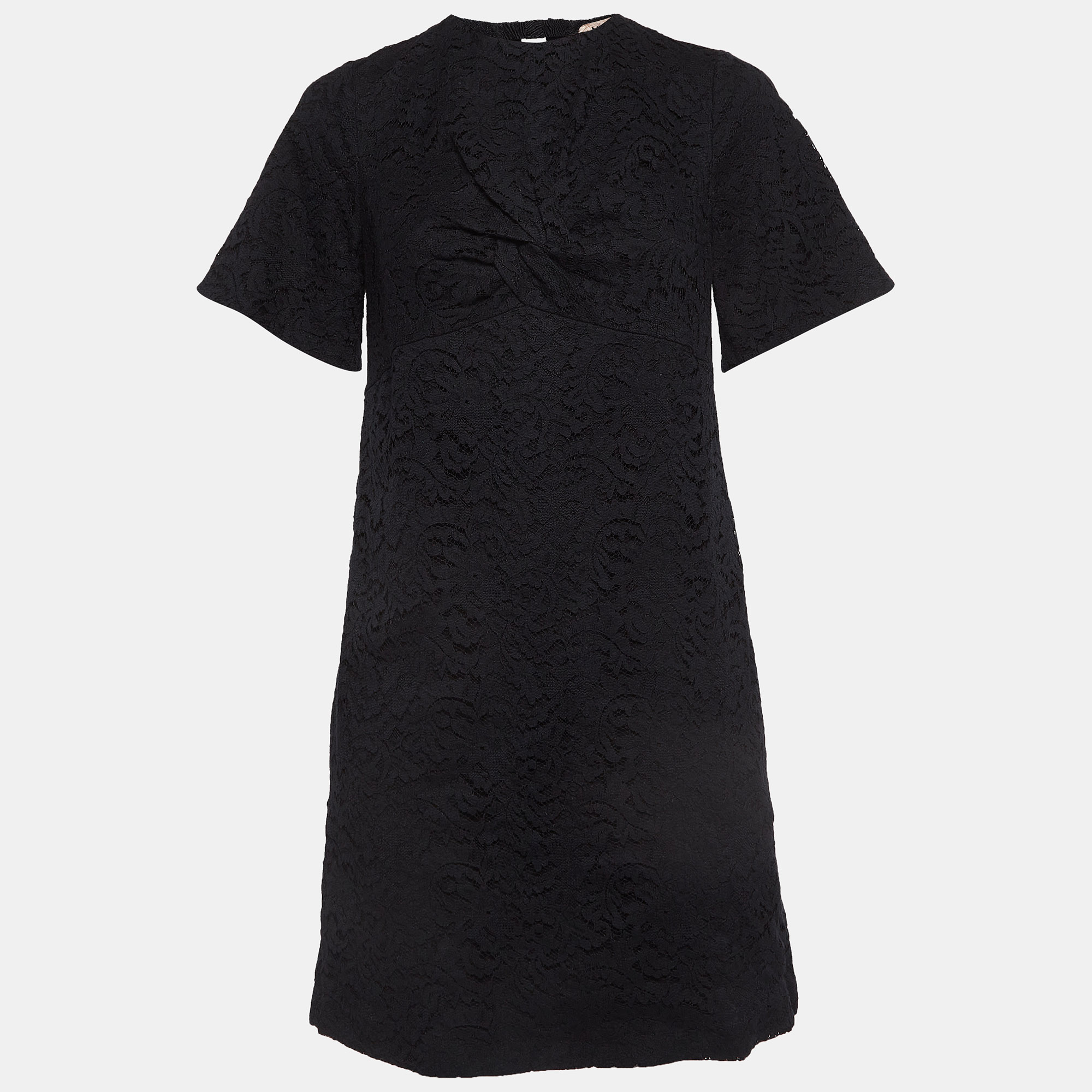 N21 n&deg;21 black patterned lace mini dress m