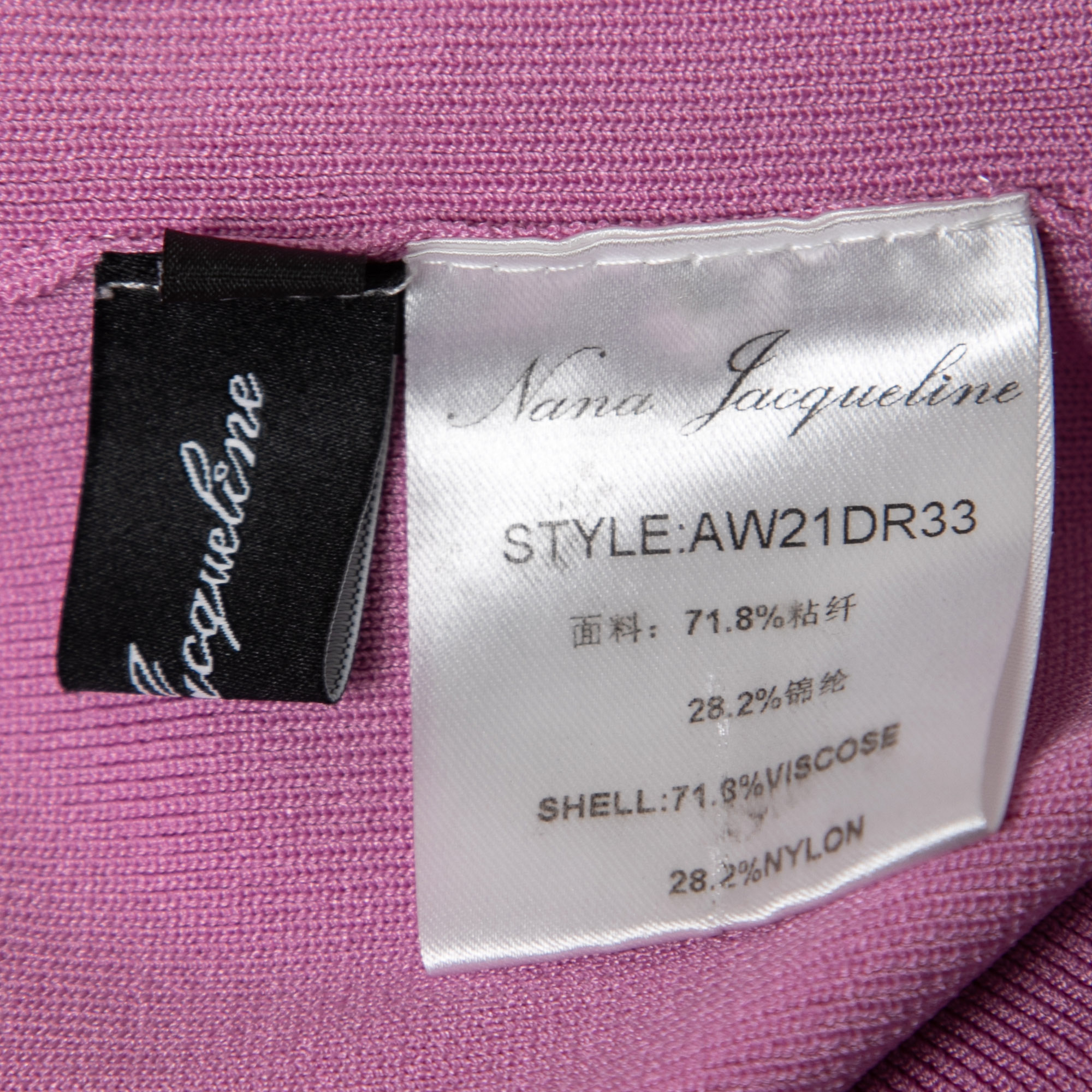 Nana Jacqueline Purple Knit Cut-Out Bodycon Dress M