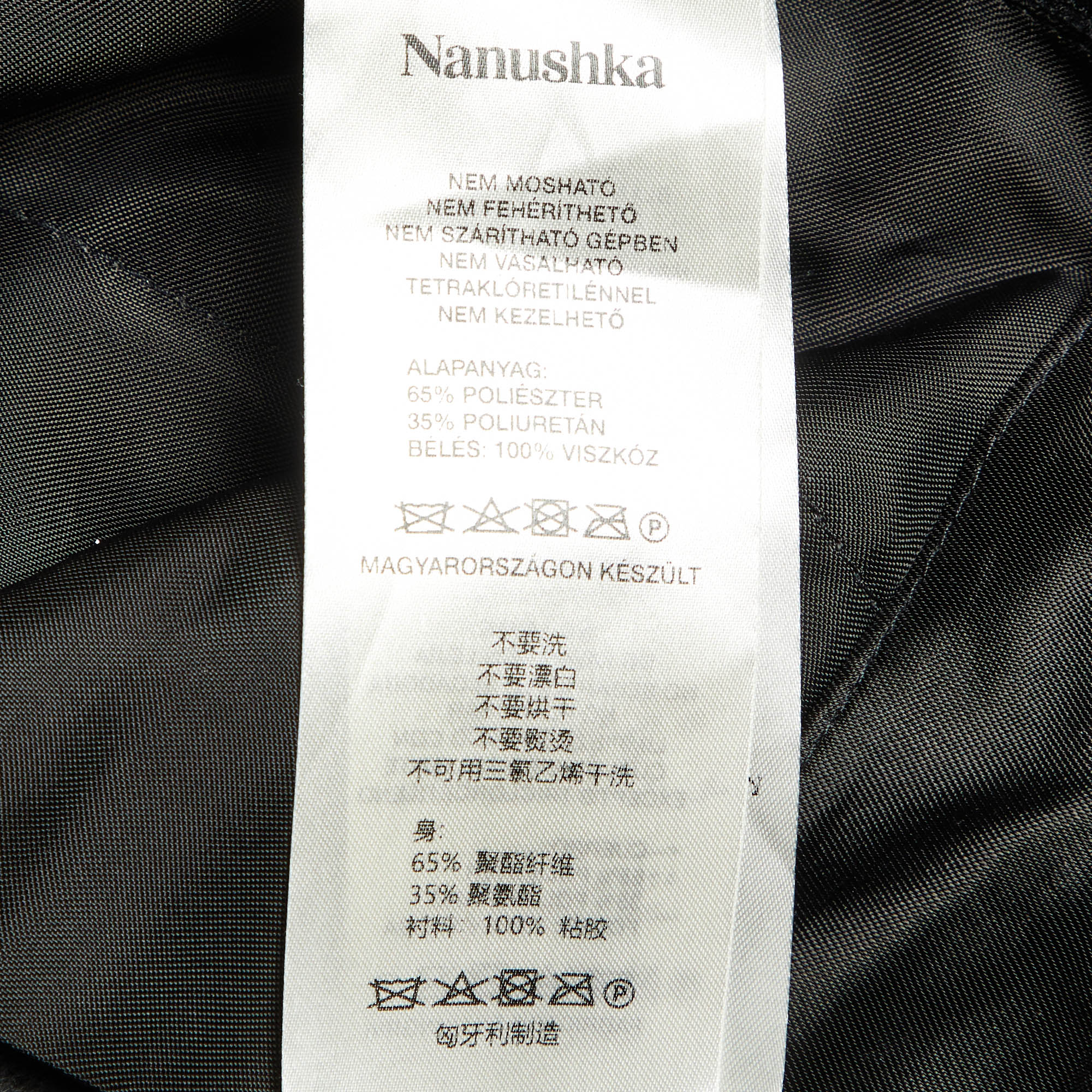 Nanushka Black Faux Leather Culottes XS