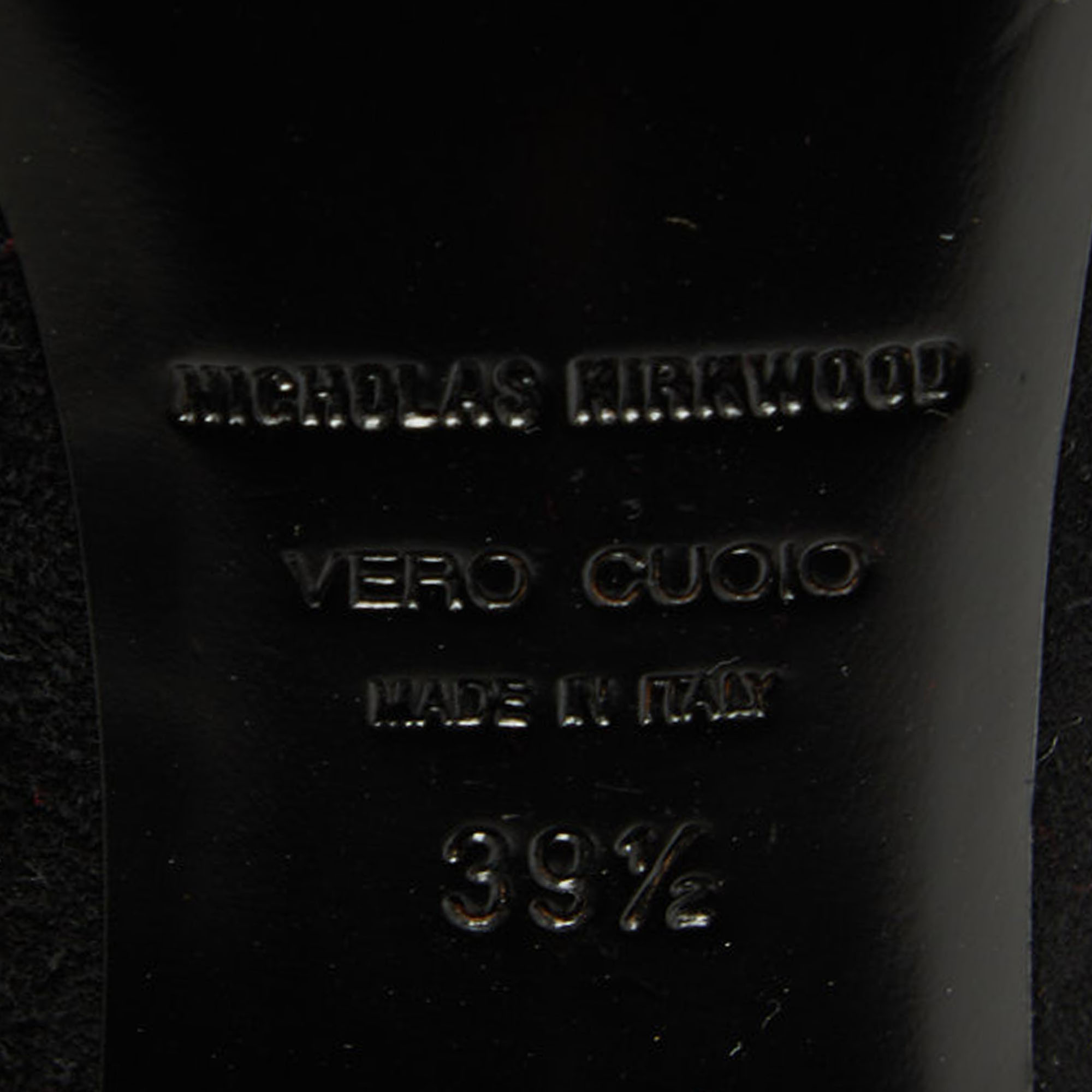 Nicholas Kirkwood Black Suede Ruffle Detail Pumps Size 39.5